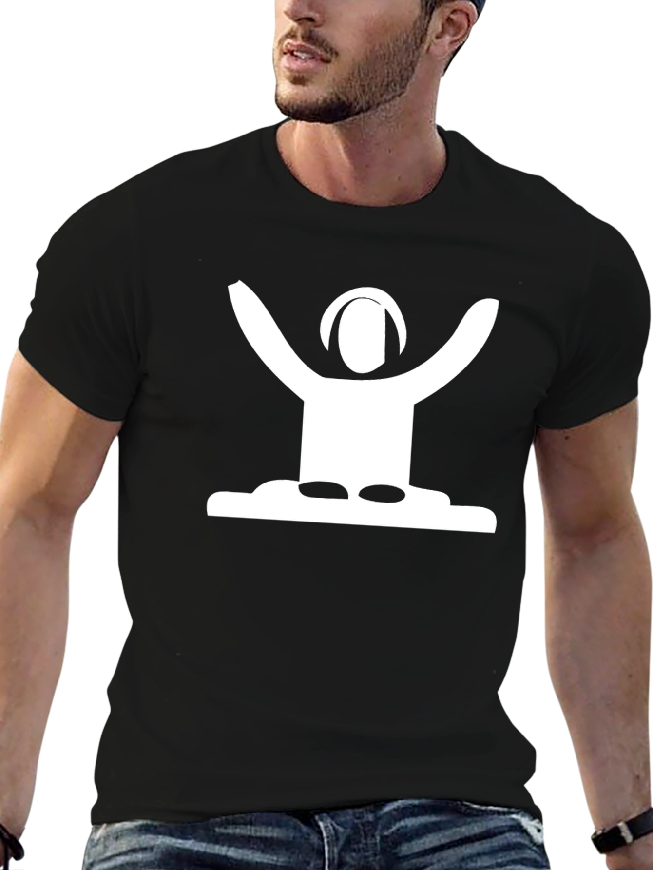 DJ Graphic Tee - Black Cotton Music Lover Shirt