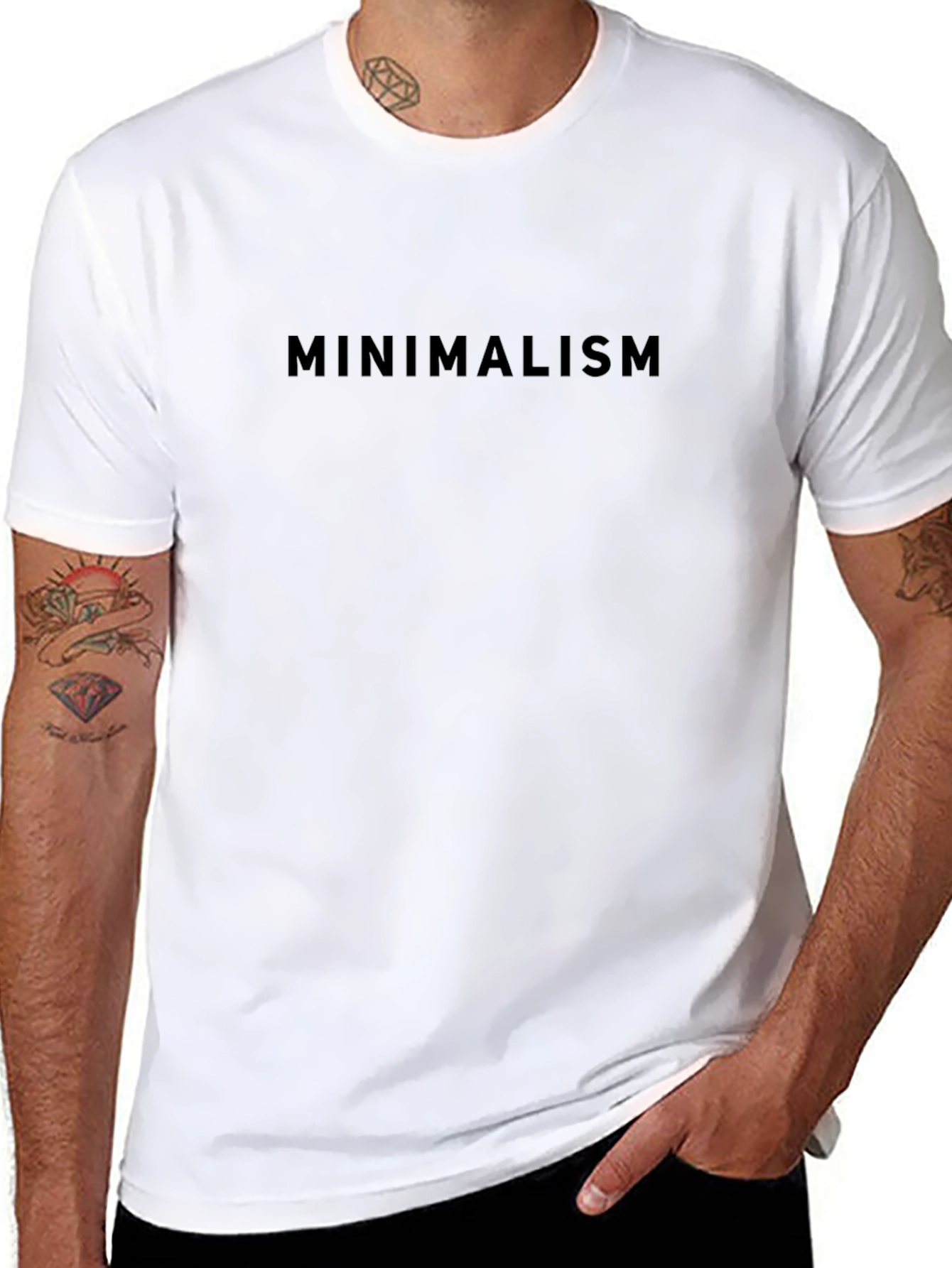 Minimalism Black Tee - Classic Style
