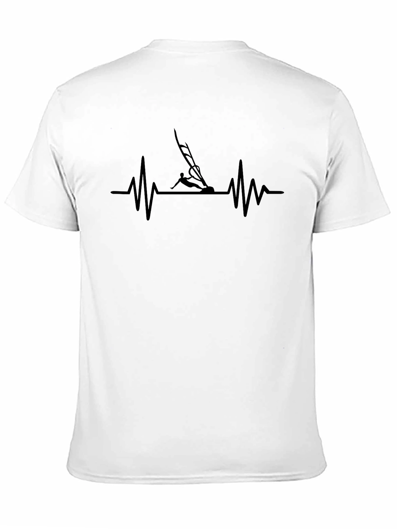 Windsurfing Heartbeat T-Shirt - Black