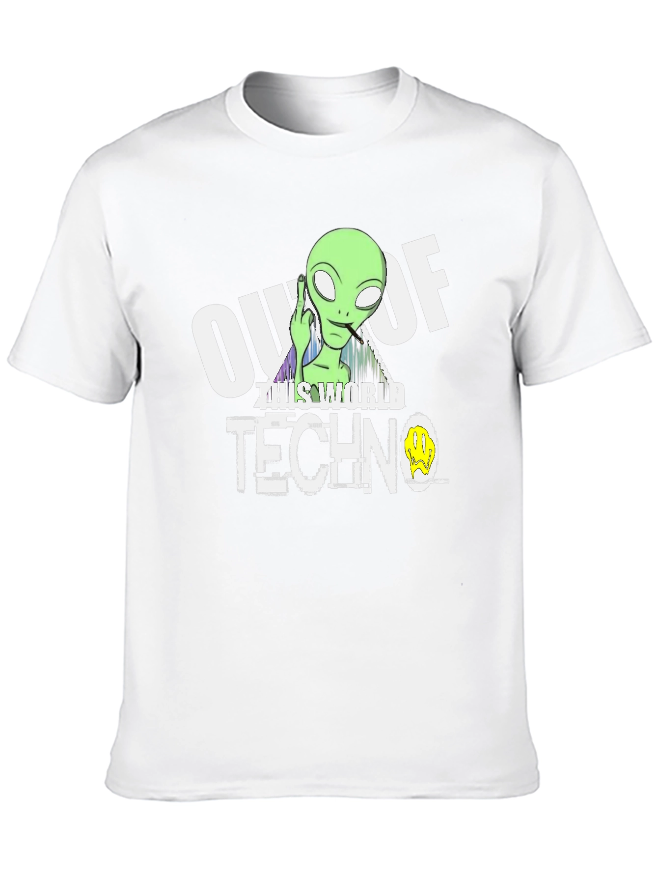 Out Of This World Techno Alien Graphic Tee
