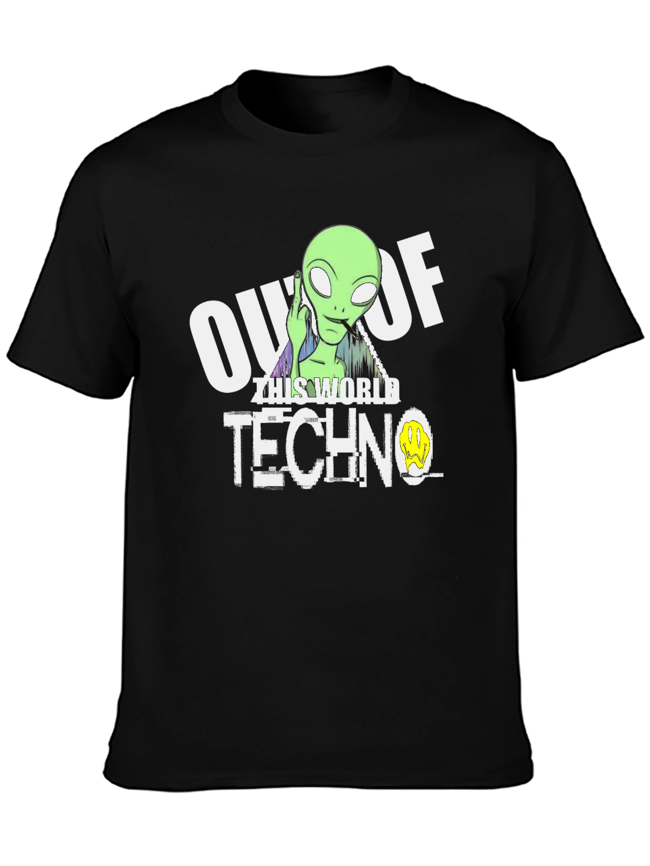 Out Of This World Techno Alien Graphic Tee