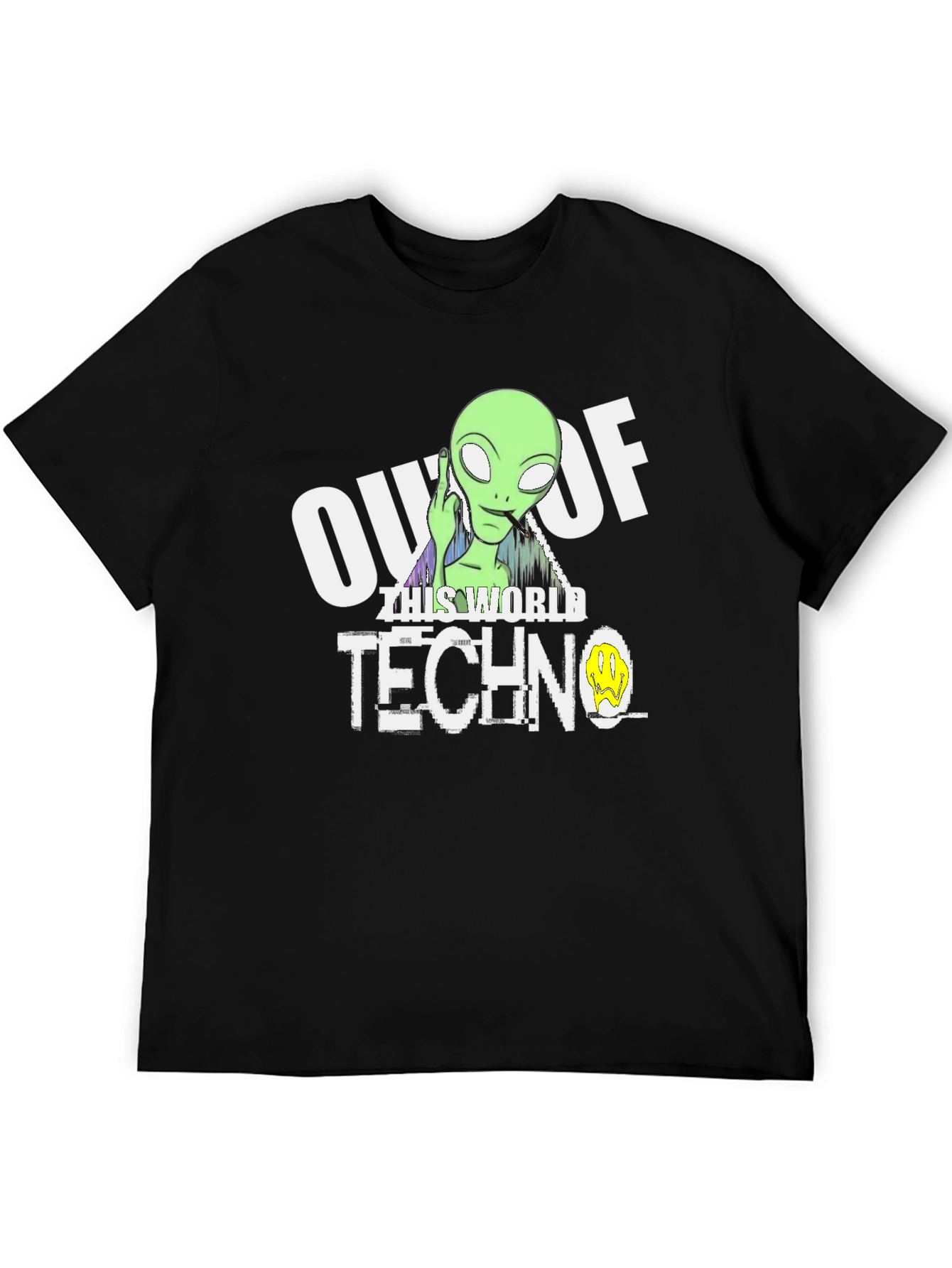 Out Of This World Techno Alien Graphic Tee