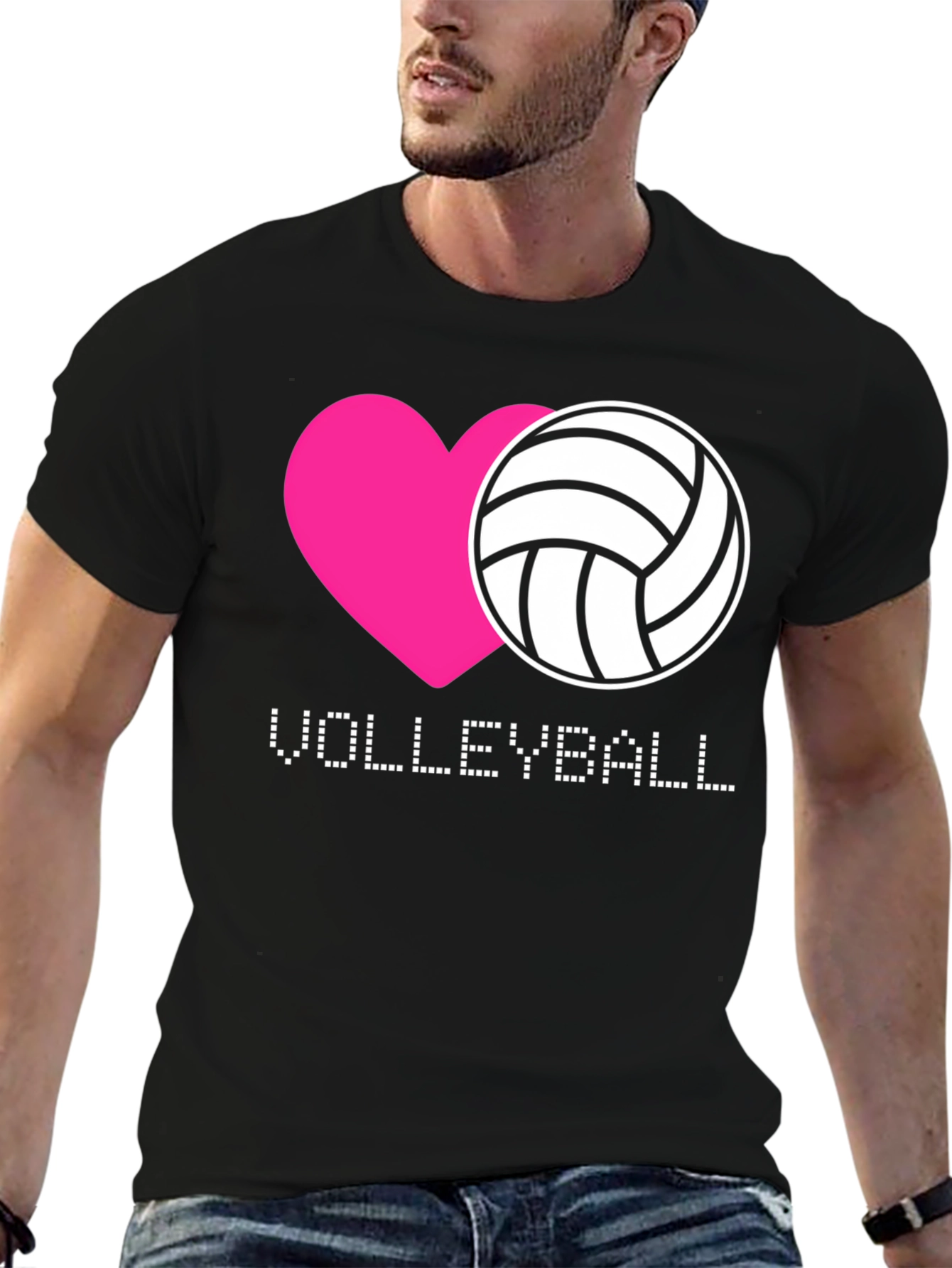 Volleyball Heart Graphic T-Shirt