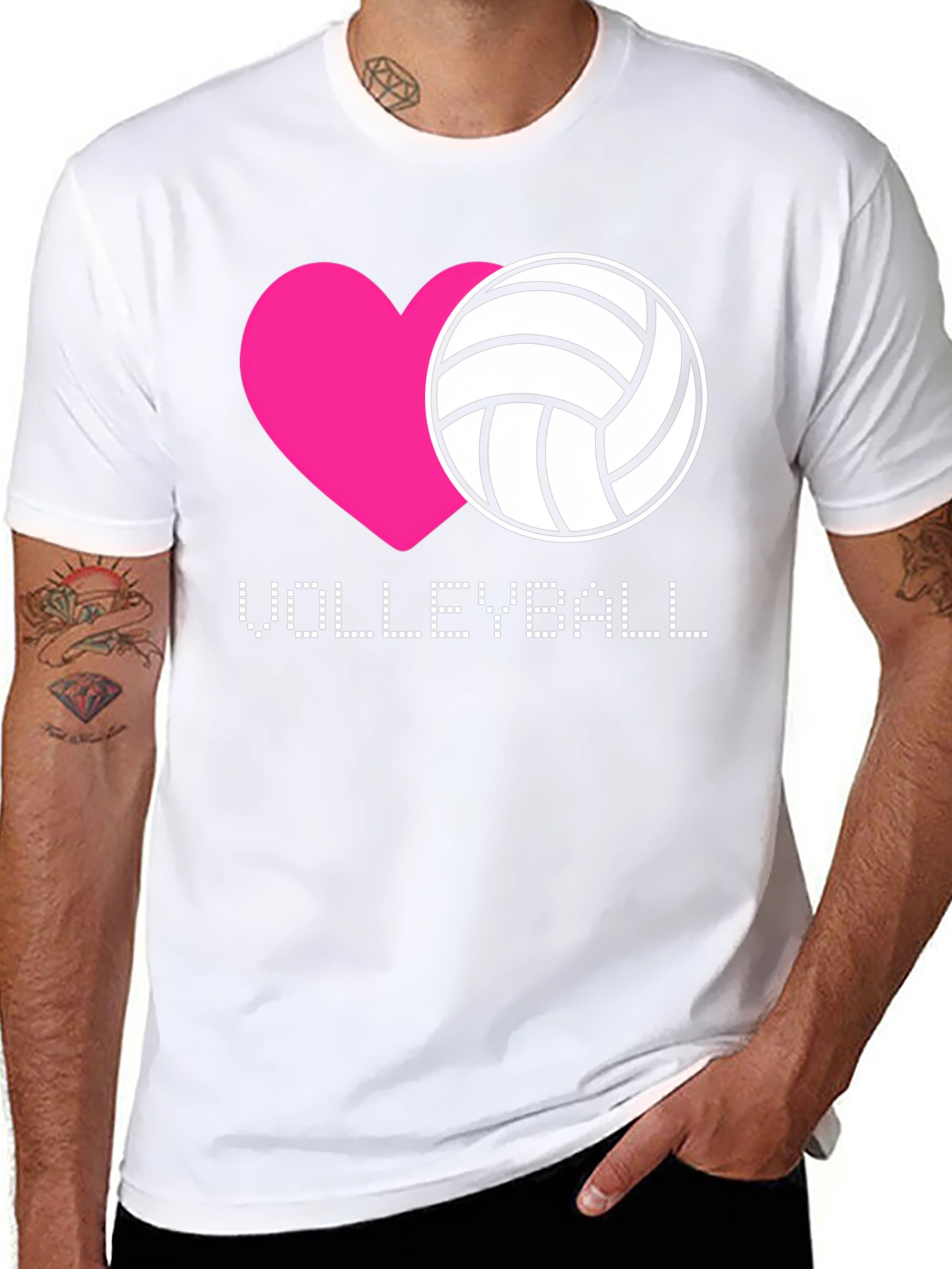 Volleyball Heart Graphic T-Shirt