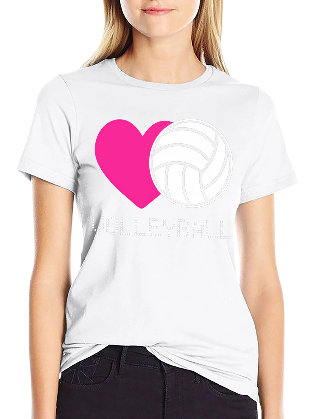 Volleyball Heart Graphic T-Shirt