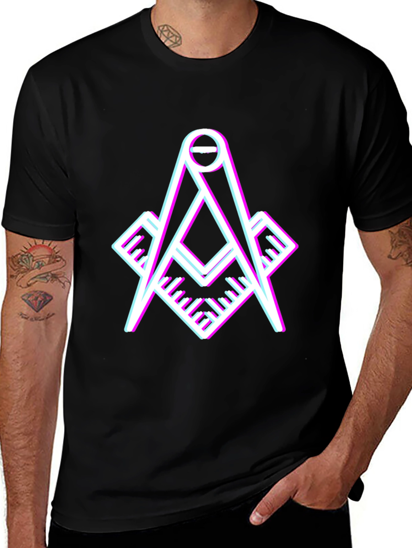 Modern Masonic Compass T-Shirt