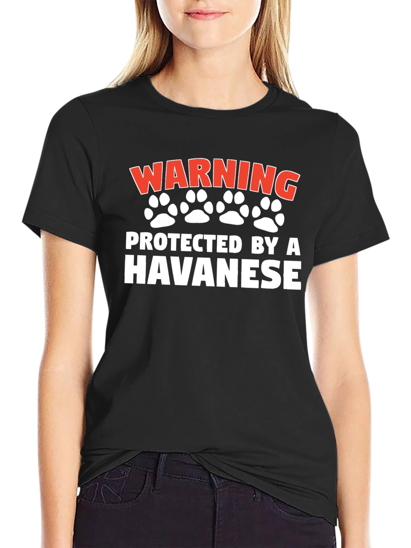 Warning Protected by a Havanese T-Shirt