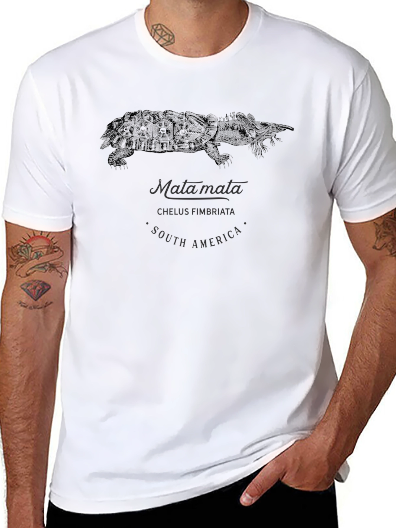 Matamata Turtle Graphic Tee - South America Chelys Fimbriata