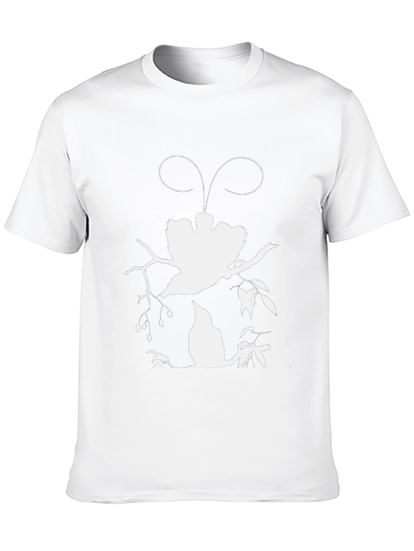 Bird Silhouette Graphic Tee - Black