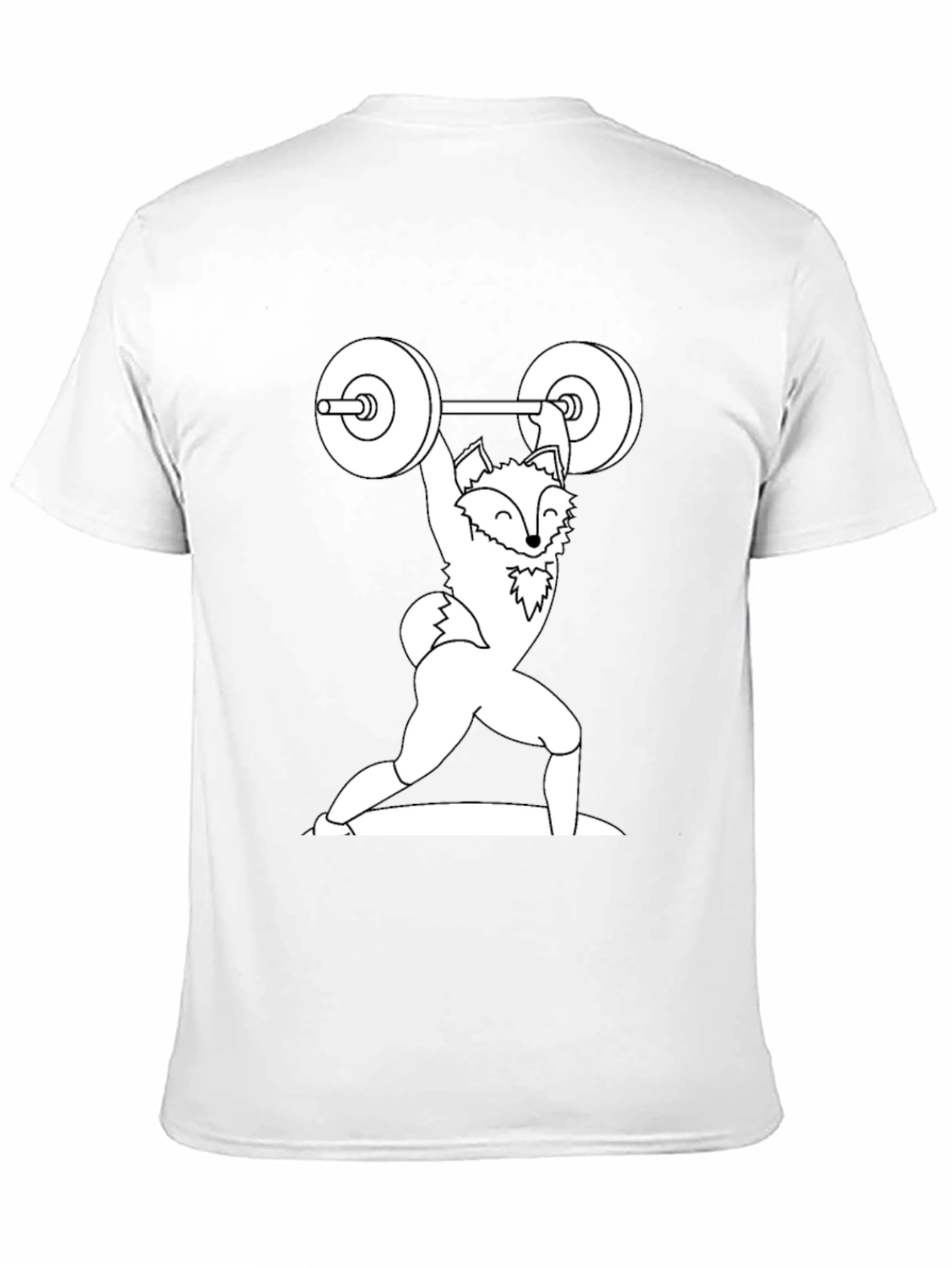 Weightlifting Fox Graphic Tee - Black Cotton T-Shirt