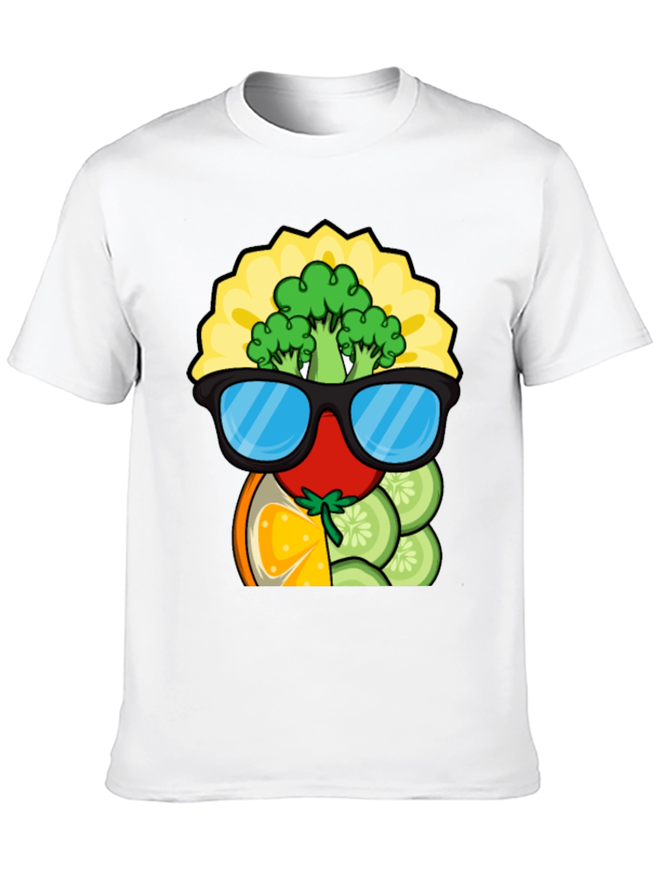 Funky Fruits & Veggies T-Shirt - Quirky Graphic Tee