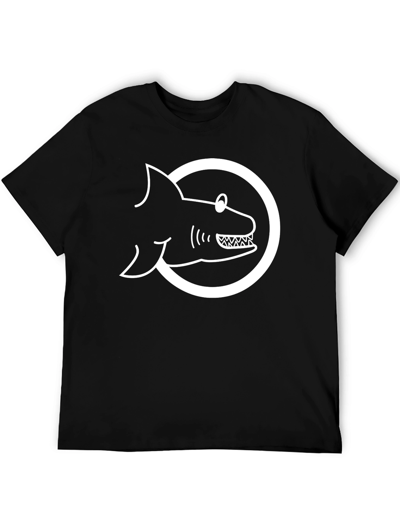 Shark Graphic T-Shirt - Mens Black Tee
