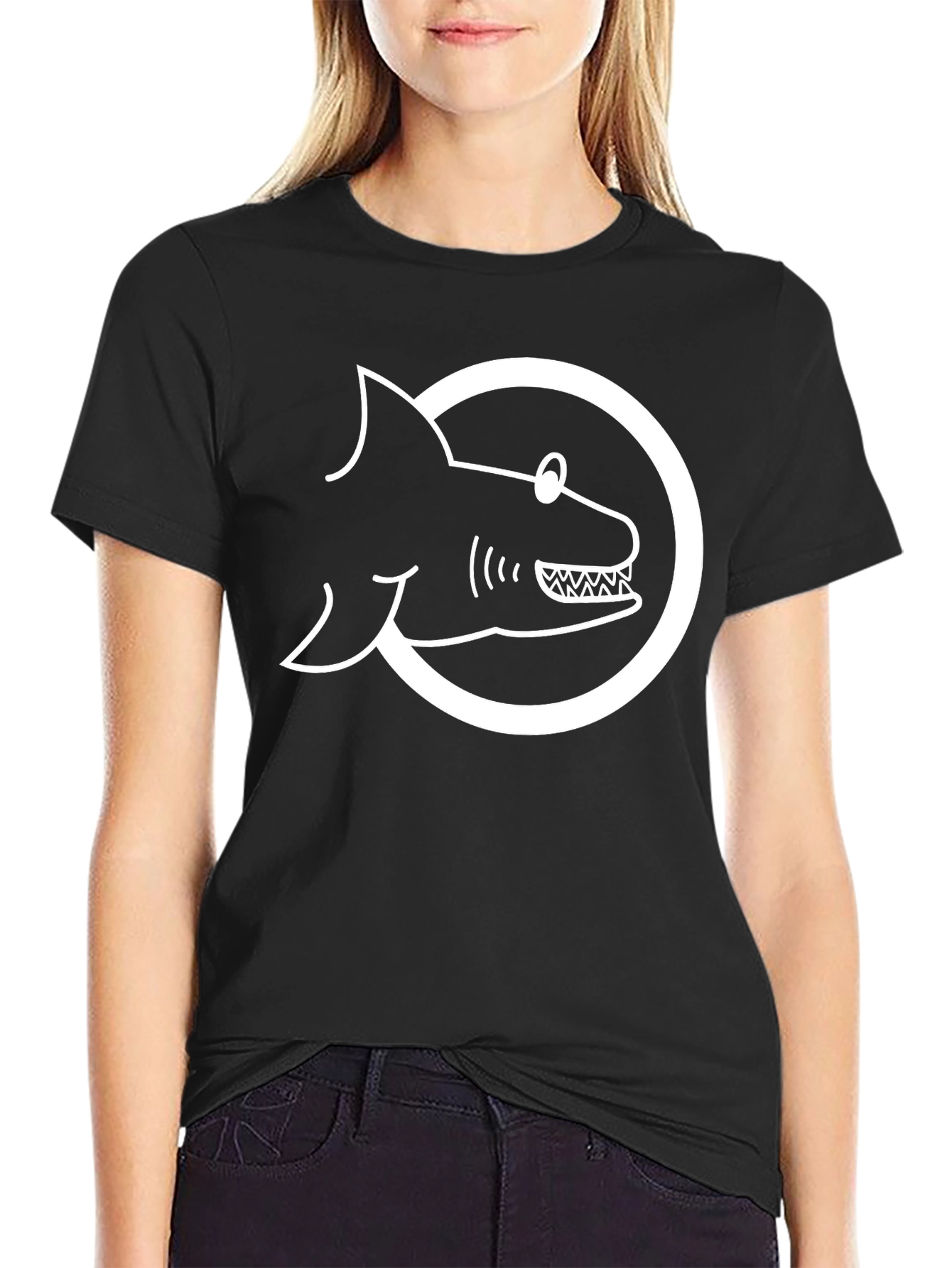 Shark Graphic T-Shirt - Mens Black Tee