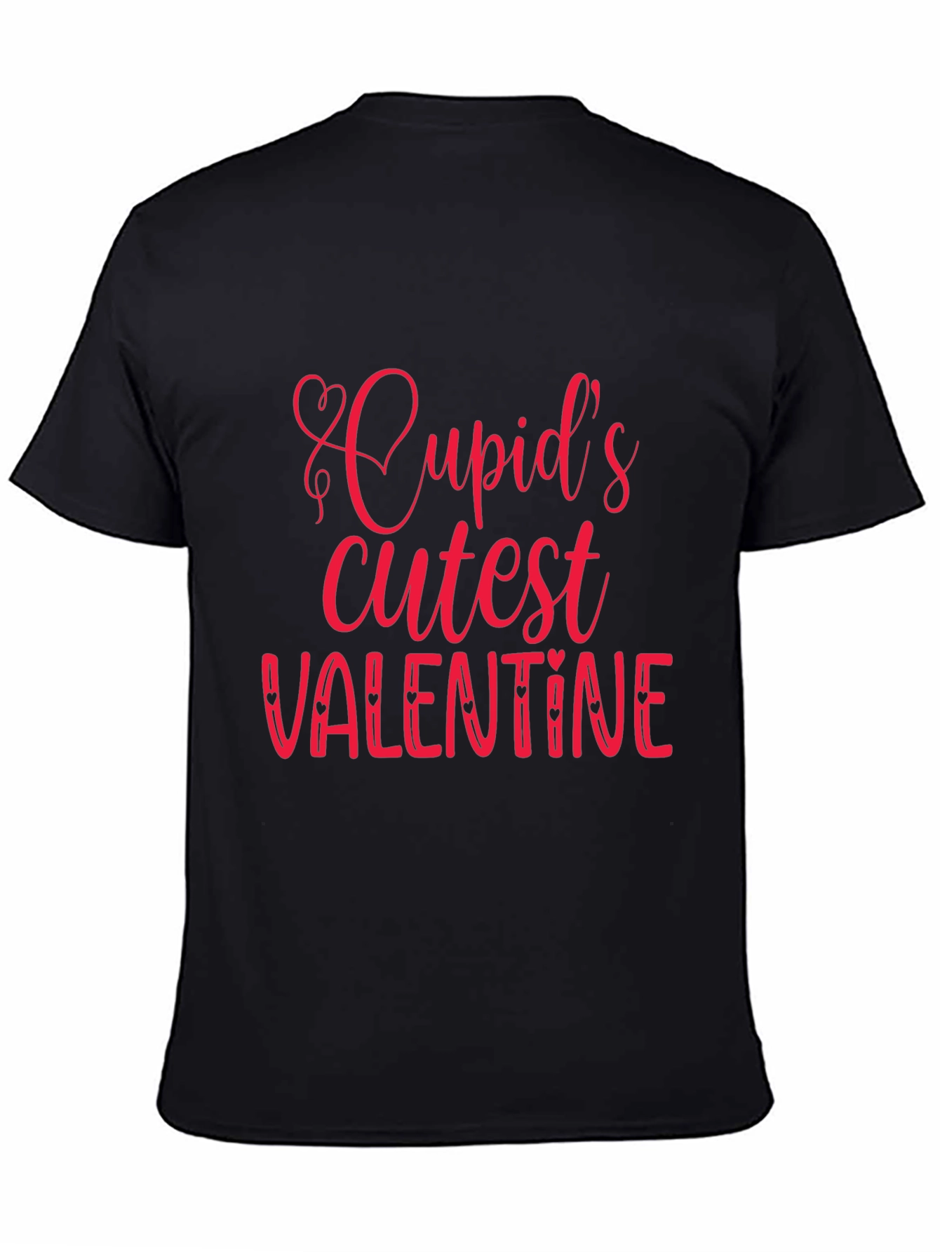 Cupids Cutest Valentine Black Graphic Tee