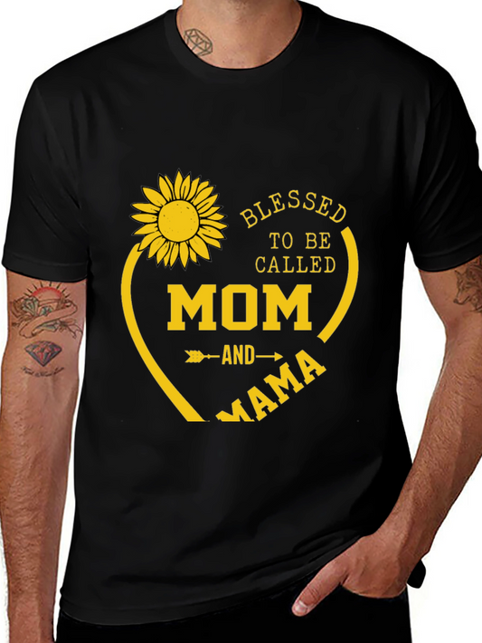 Blessed Mom & Mama Sunflower Tee - Cute Mothers Day Gift