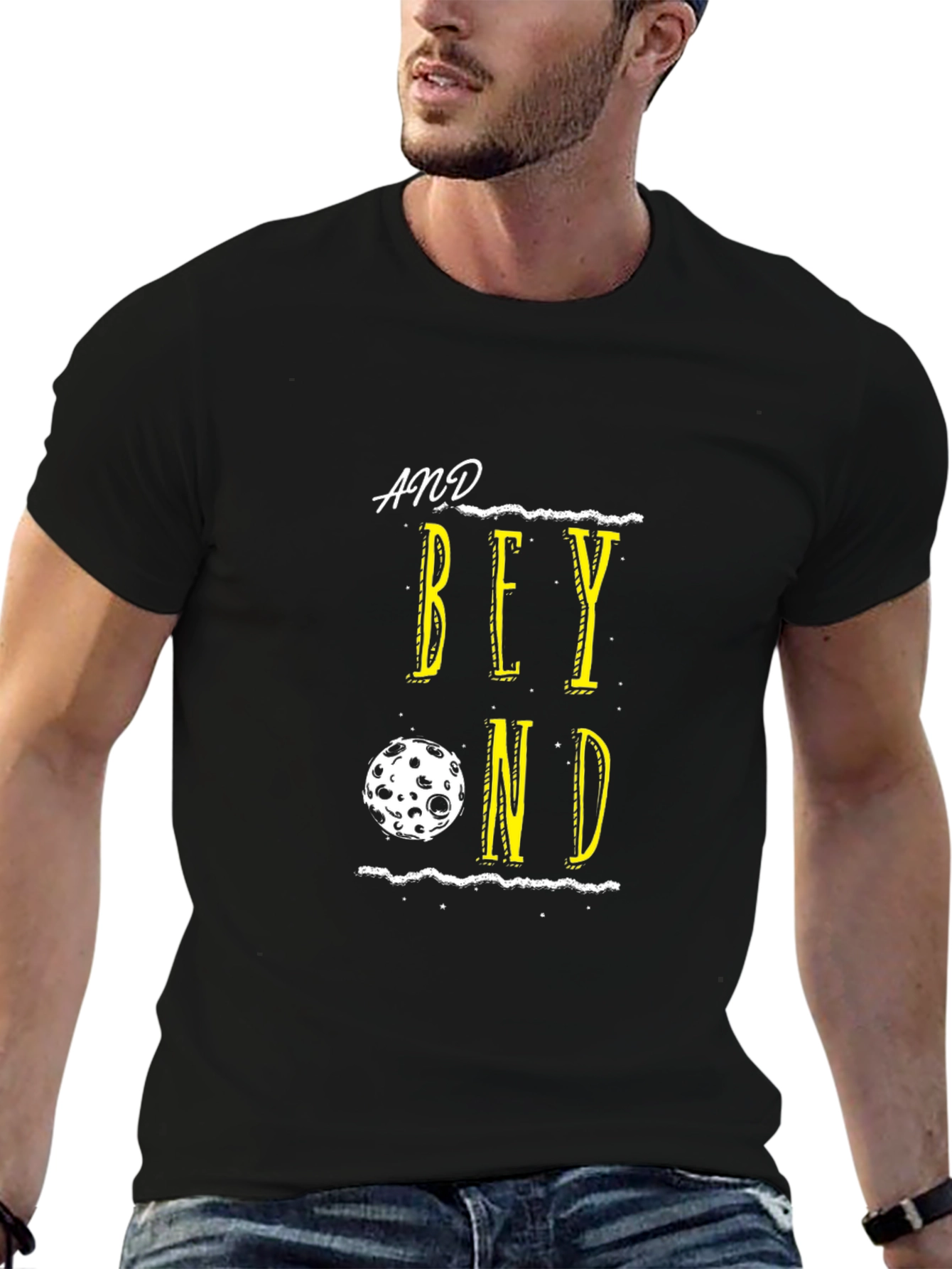 And Beyond Black Graphic T-Shirt
