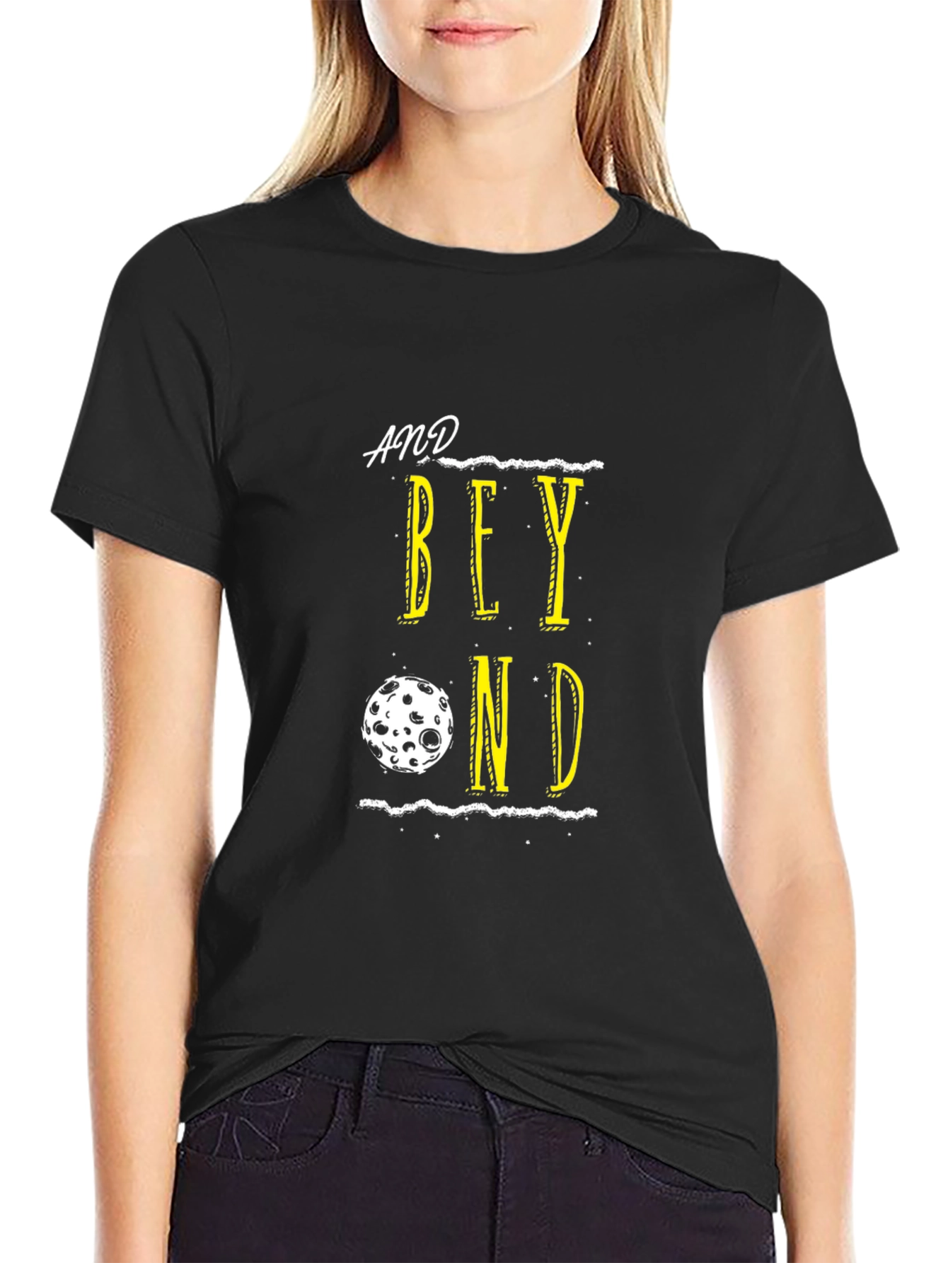 And Beyond Black Graphic T-Shirt