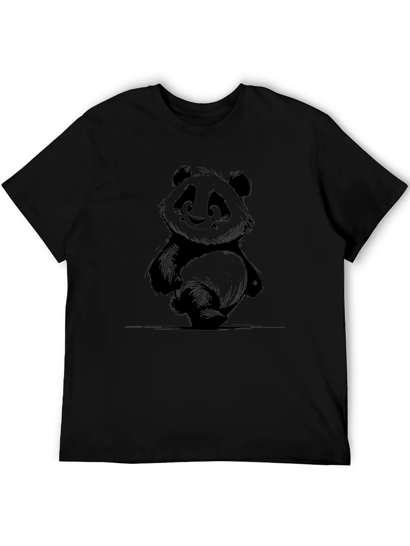 Panda Graphic Black T-Shirt