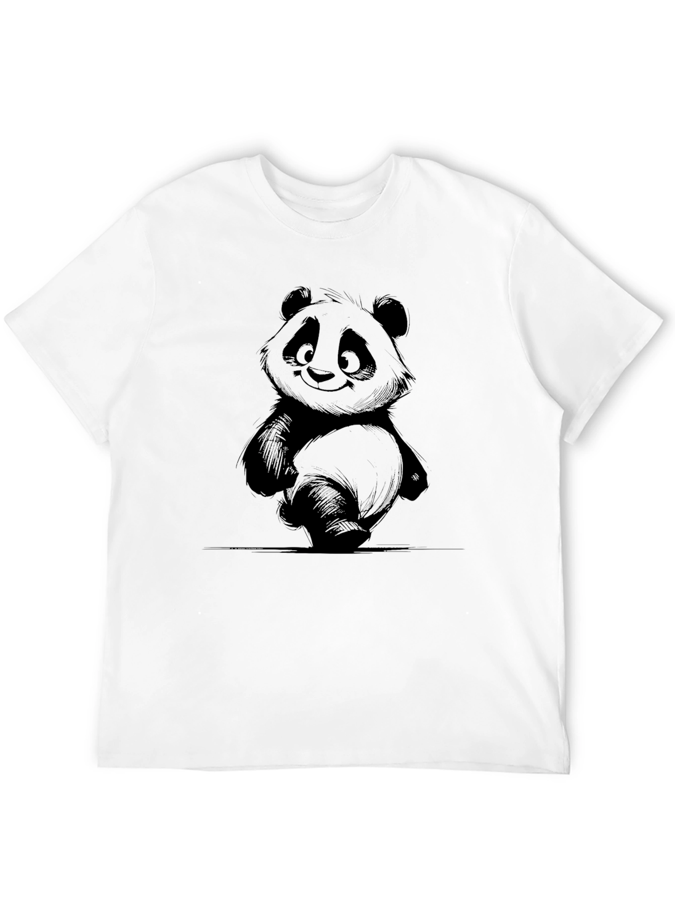 Panda Graphic Black T-Shirt