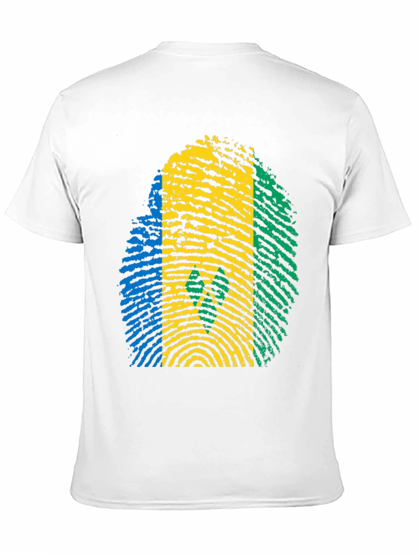 Saint Vincent Flag Fingerprint T-Shirt