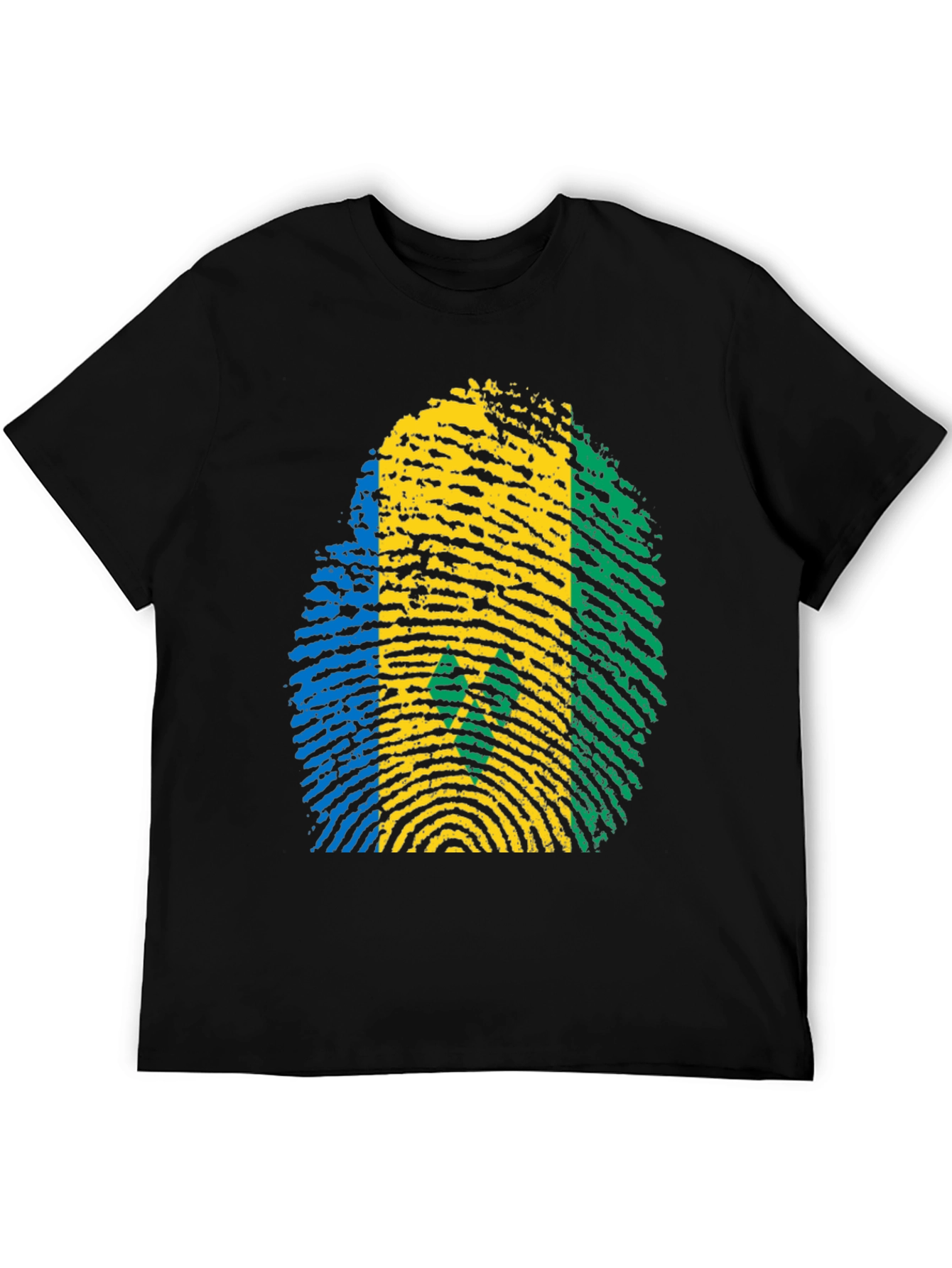 Saint Vincent Flag Fingerprint T-Shirt