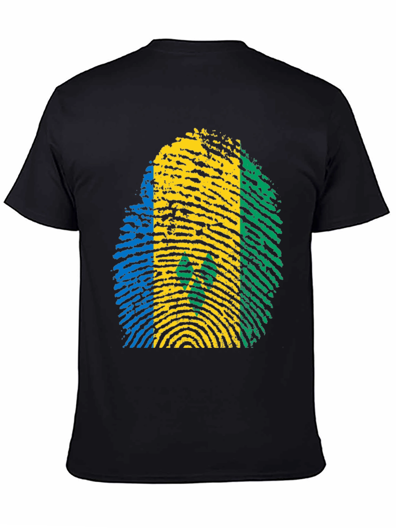 Saint Vincent Flag Fingerprint T-Shirt