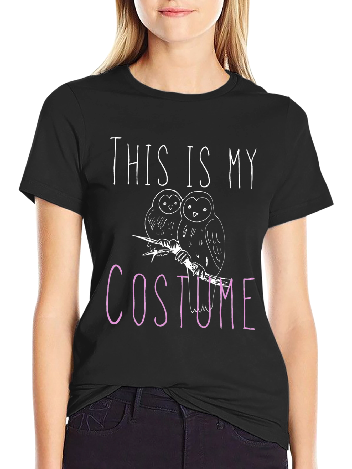 Owl Costume T-Shirt: Funny Halloween Tee
