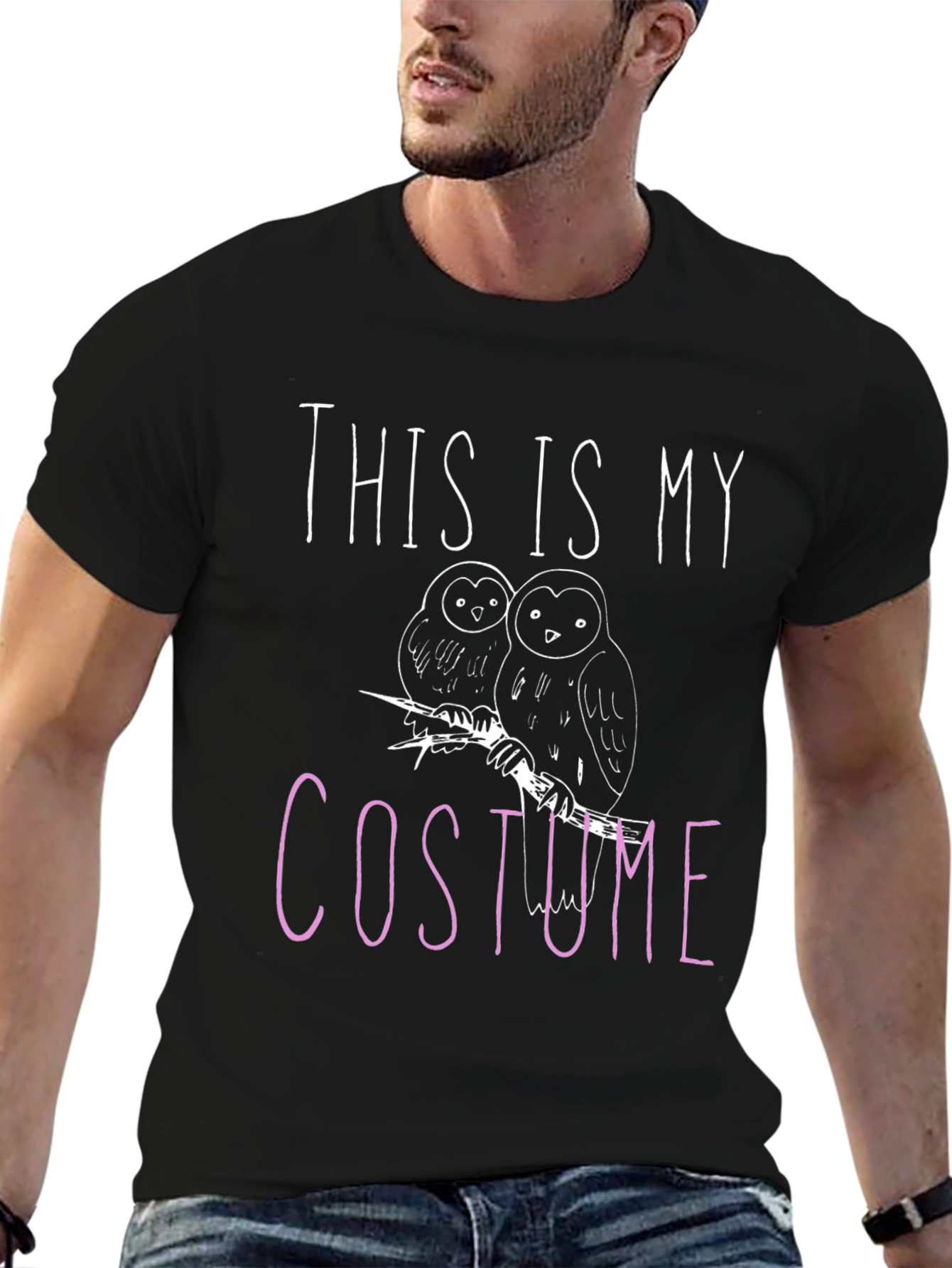 Owl Costume T-Shirt: Funny Halloween Tee