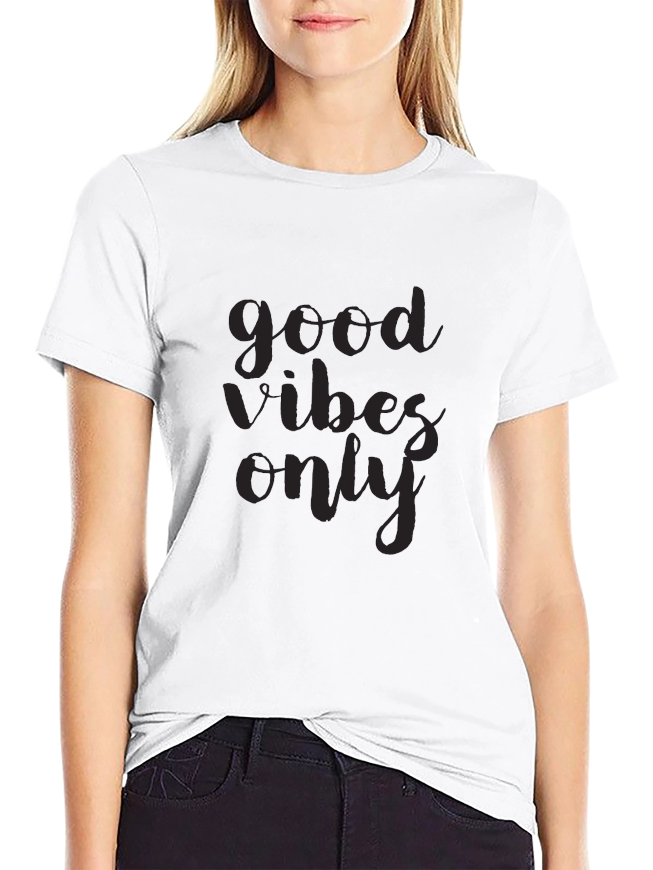 Good Vibes Only Black Graphic Tee