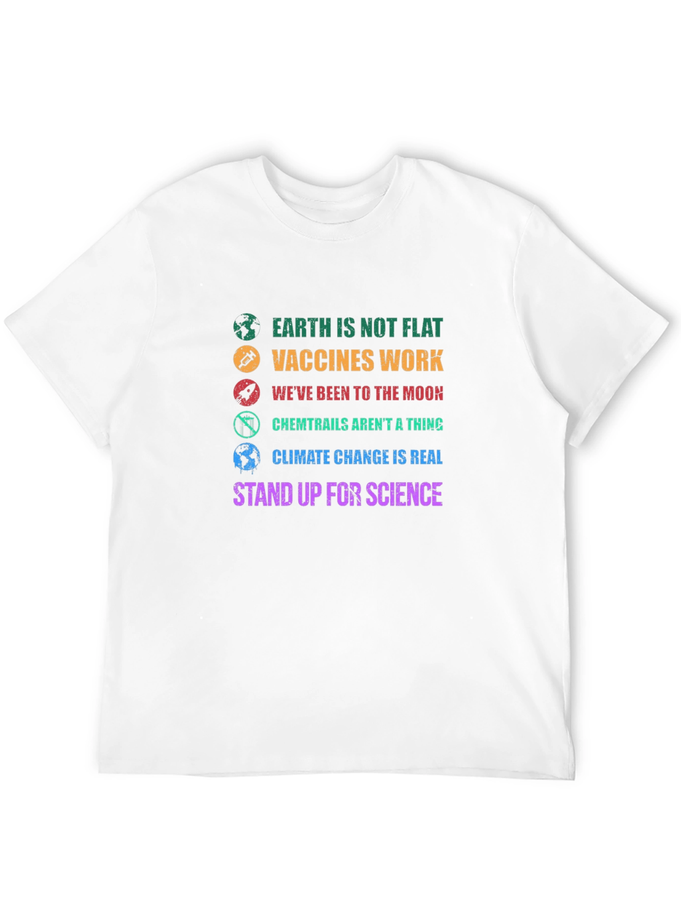 Science Matters T-Shirt: Earth Vaccines Moon Climate