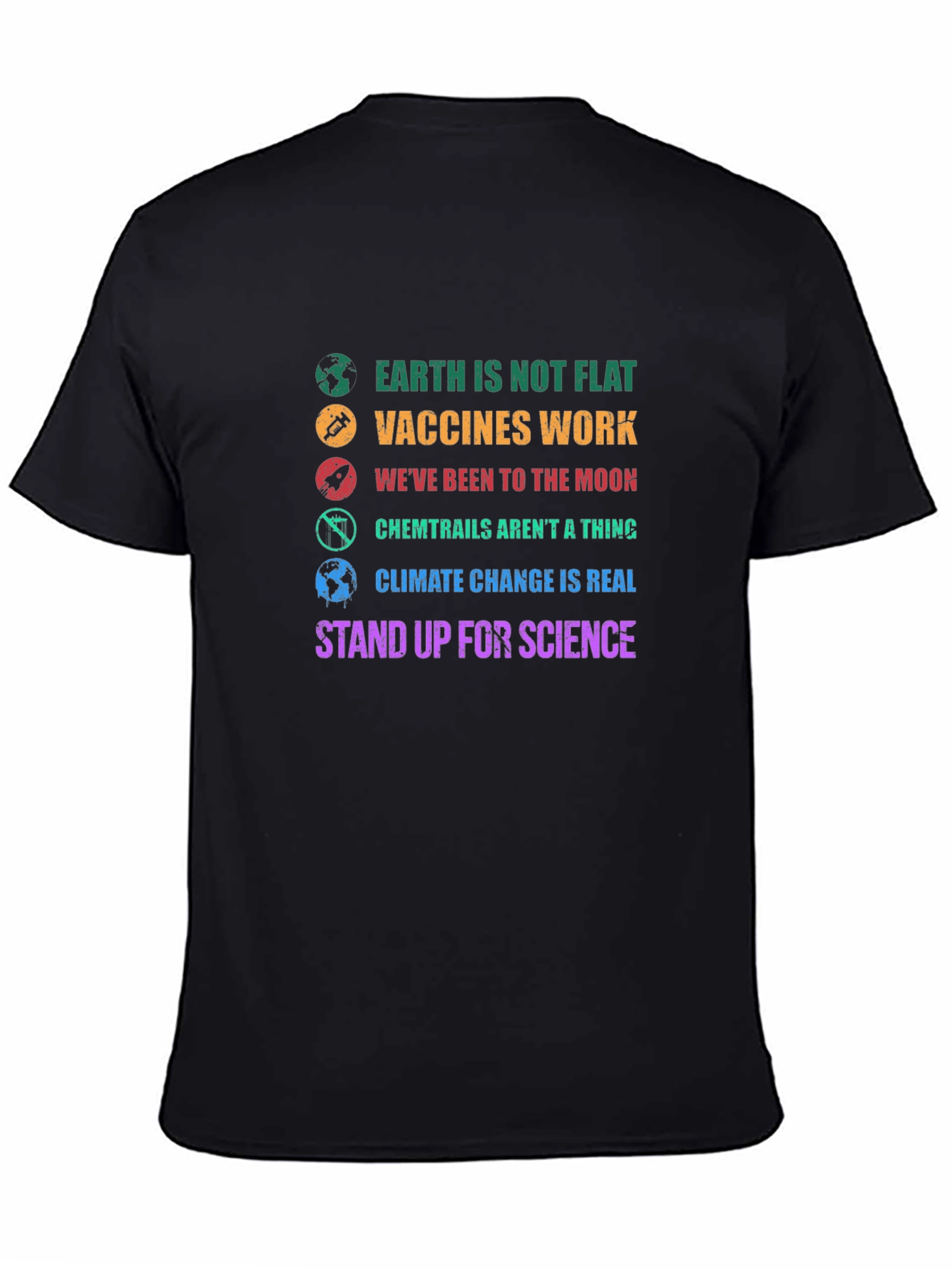 Science Matters T-Shirt: Earth Vaccines Moon Climate