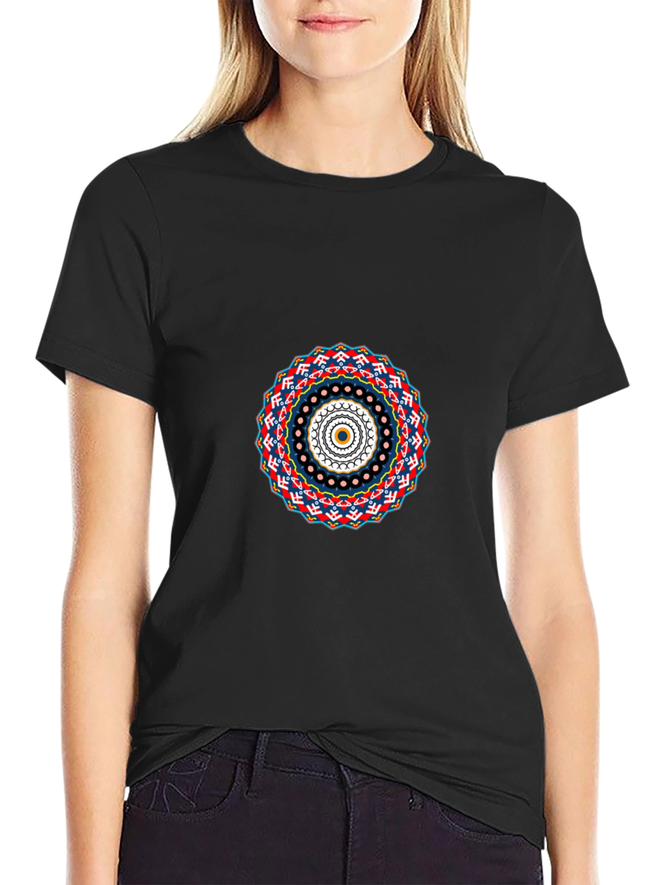 Geometric Mandala Graphic Print T-Shirt