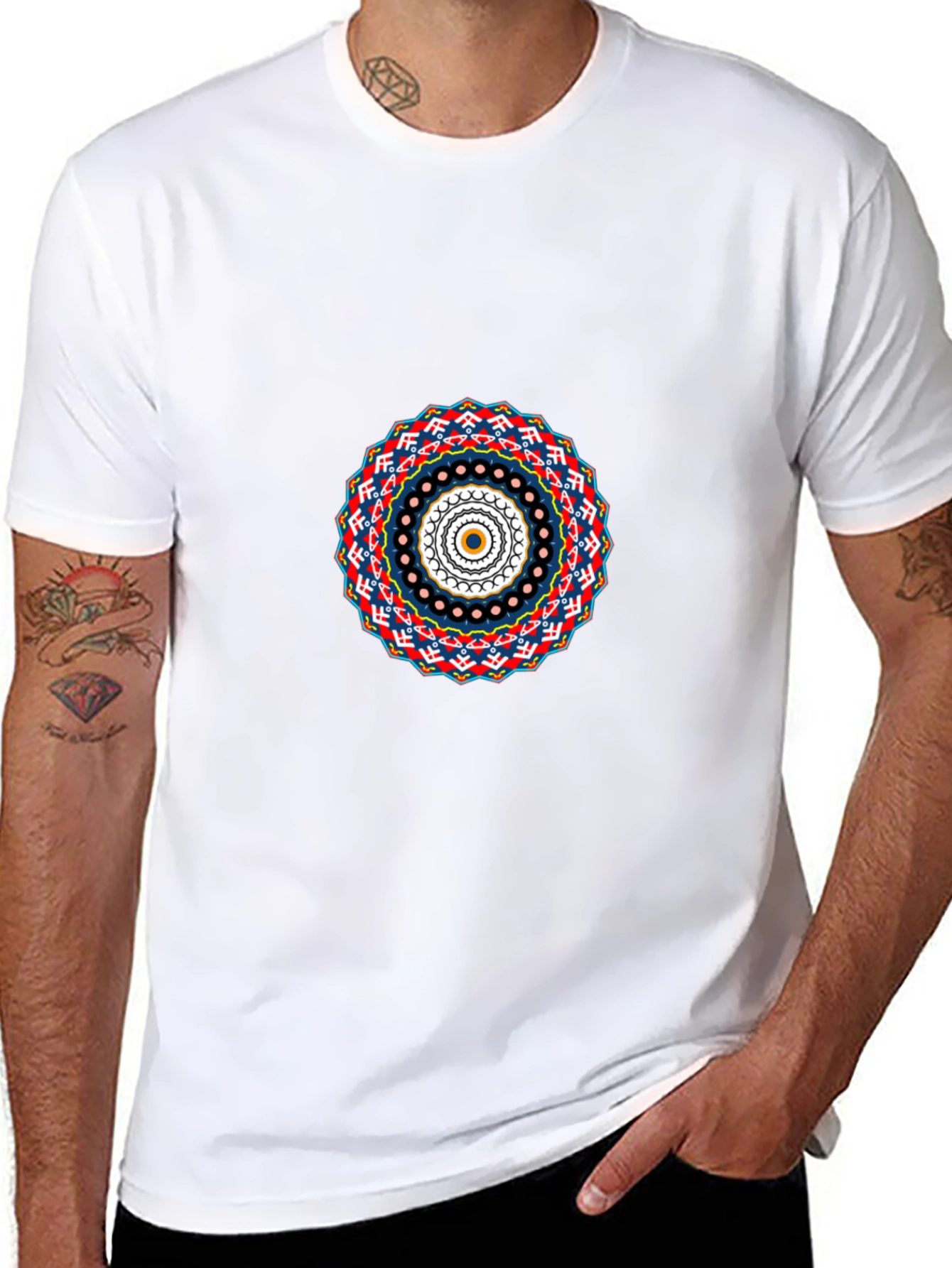 Geometric Mandala Graphic Print T-Shirt