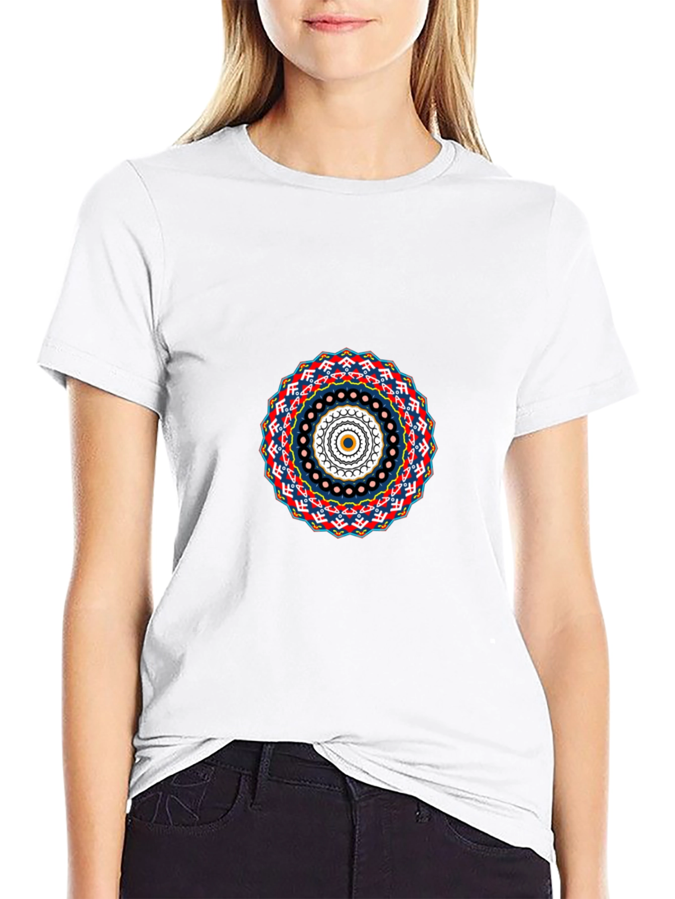 Geometric Mandala Graphic Print T-Shirt
