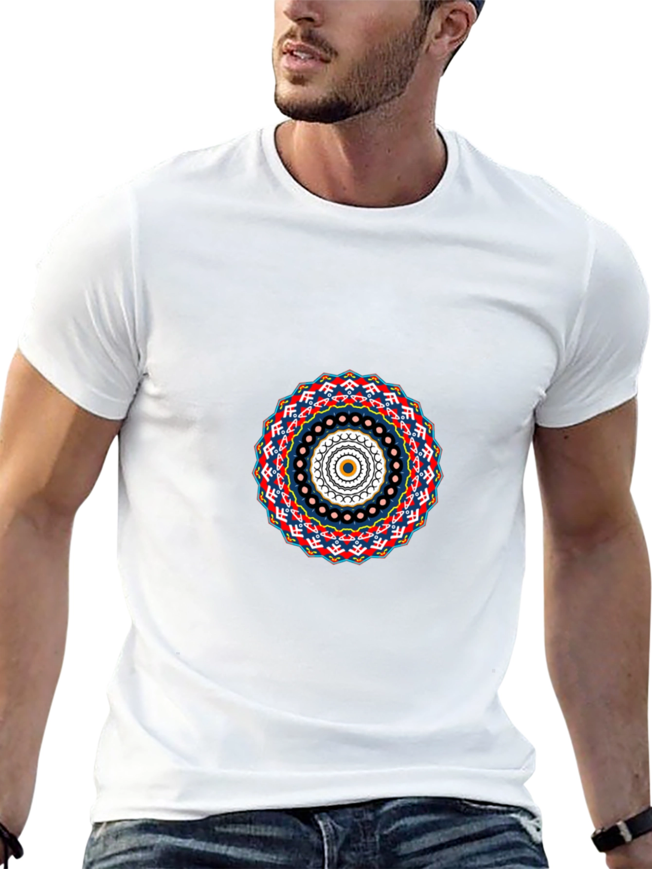 Geometric Mandala Graphic Print T-Shirt