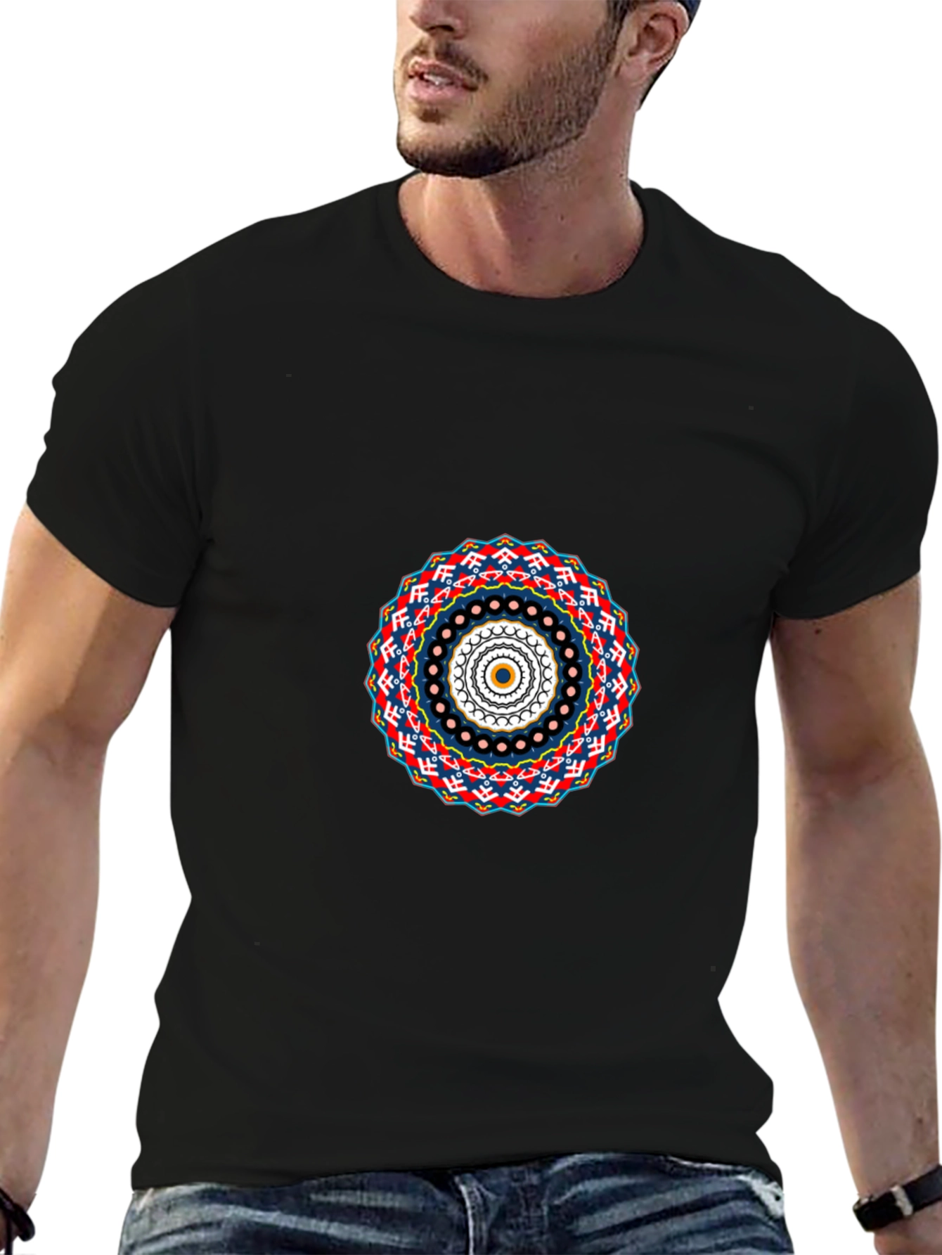 Geometric Mandala Graphic Print T-Shirt