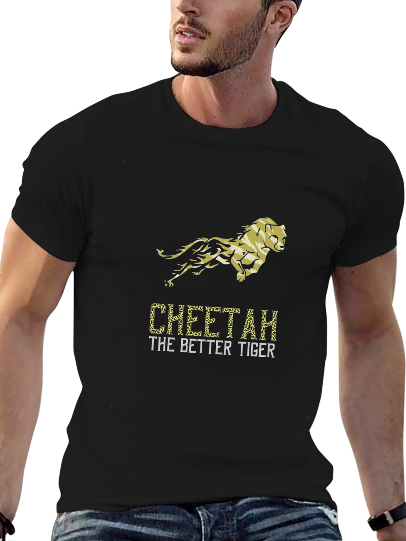 Cheetah The Better Tiger Black Graphic T-Shirt