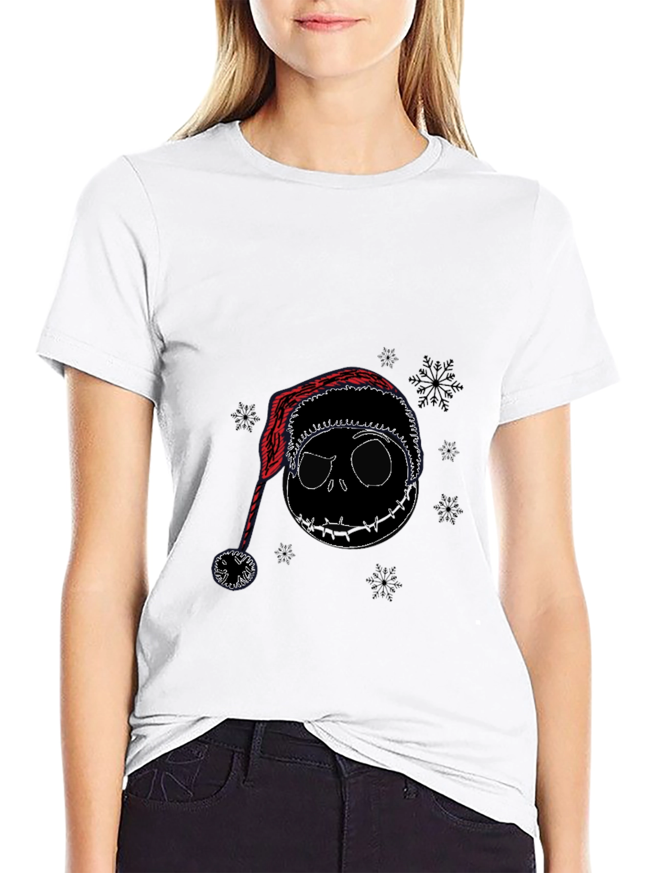 Jack Skellington Santa Hat T-Shirt