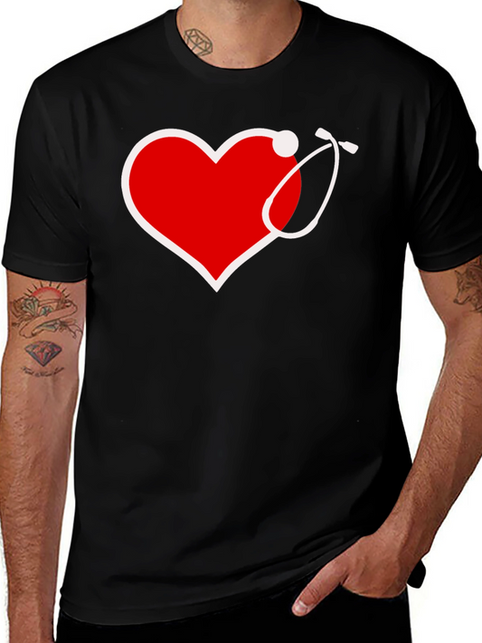 Heart Stethoscope Graphic Tee - Medical Love!