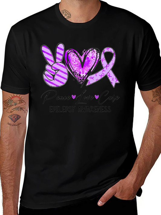 Epilepsy Awareness Peace Love Cure T-Shirt