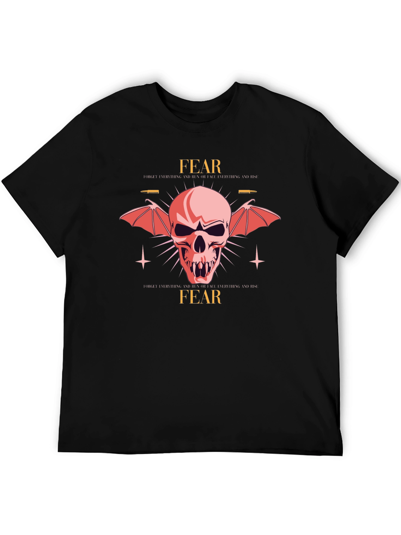 Fear Skull Graphic Black T-Shirt