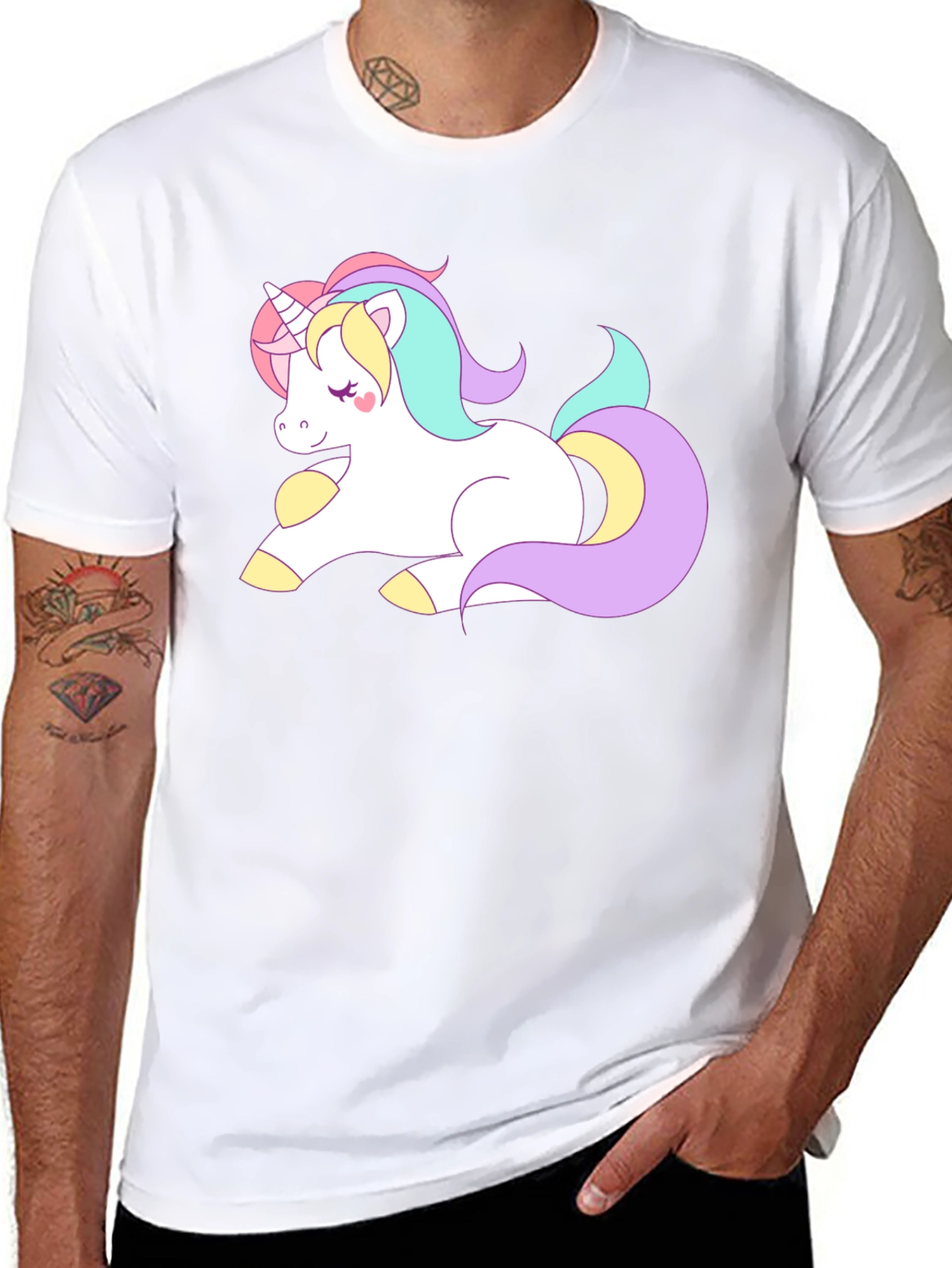 Unicorn Graphic Black T-Shirt