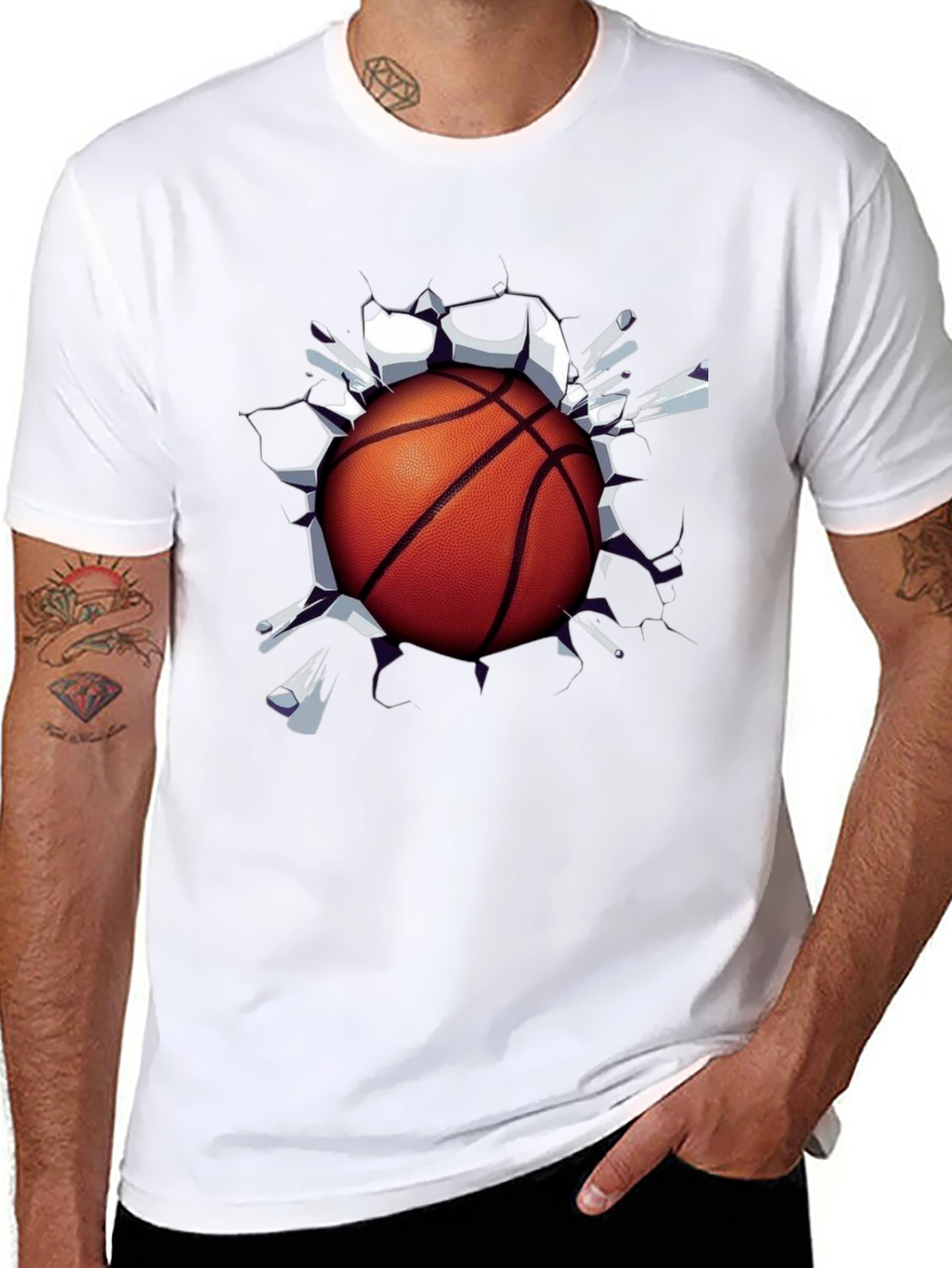 Basketball Through Shirt Graphic Tee
