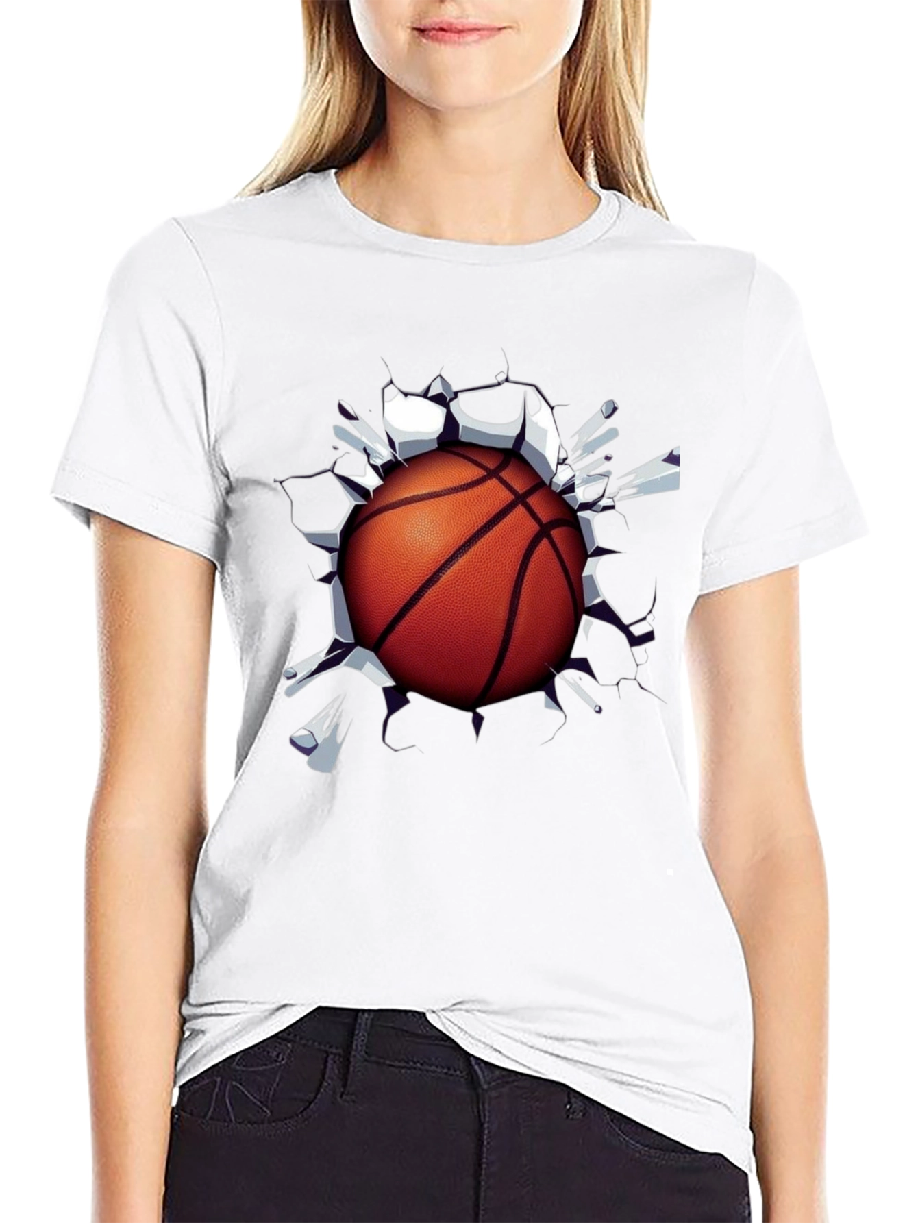 Basketball Through Shirt Graphic Tee