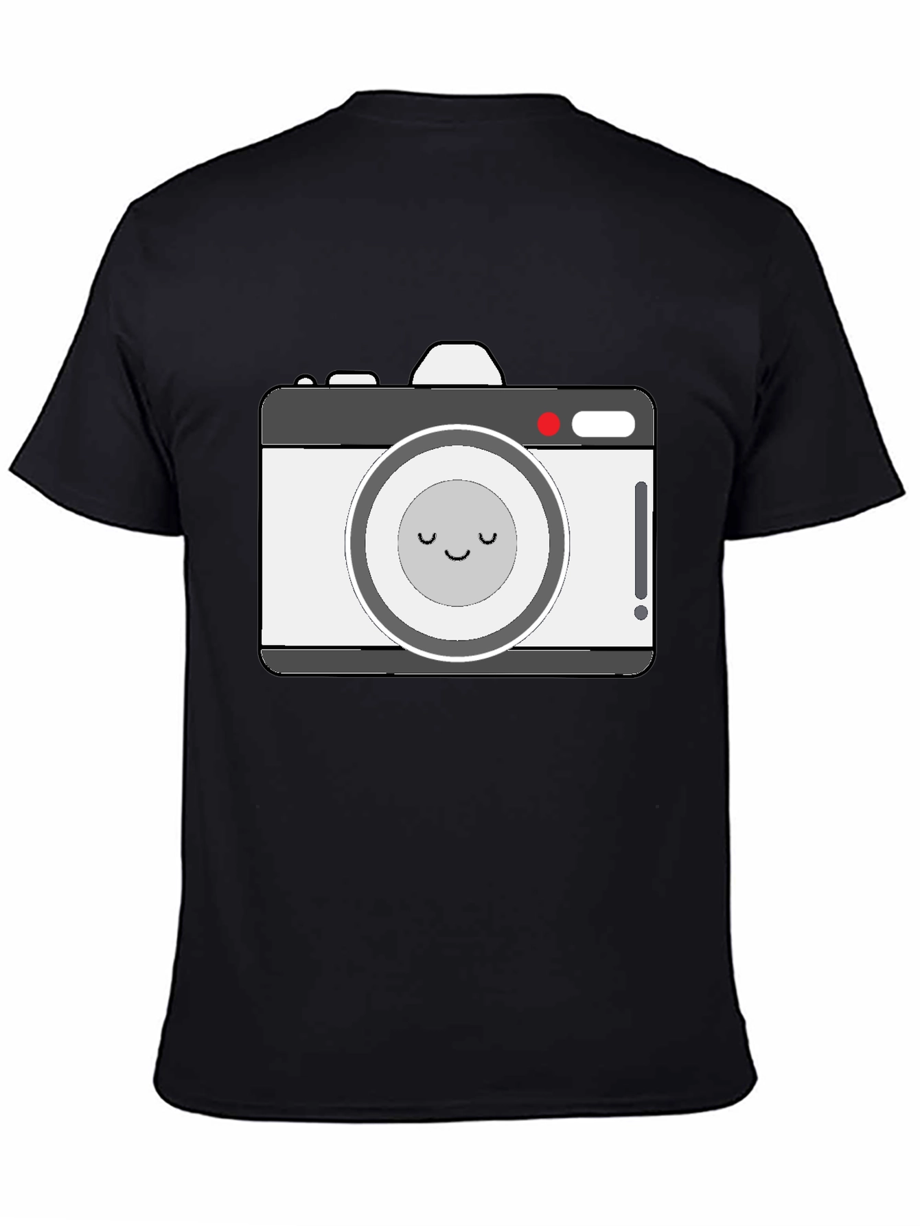 Cute Camera Graphic Black T-Shirt