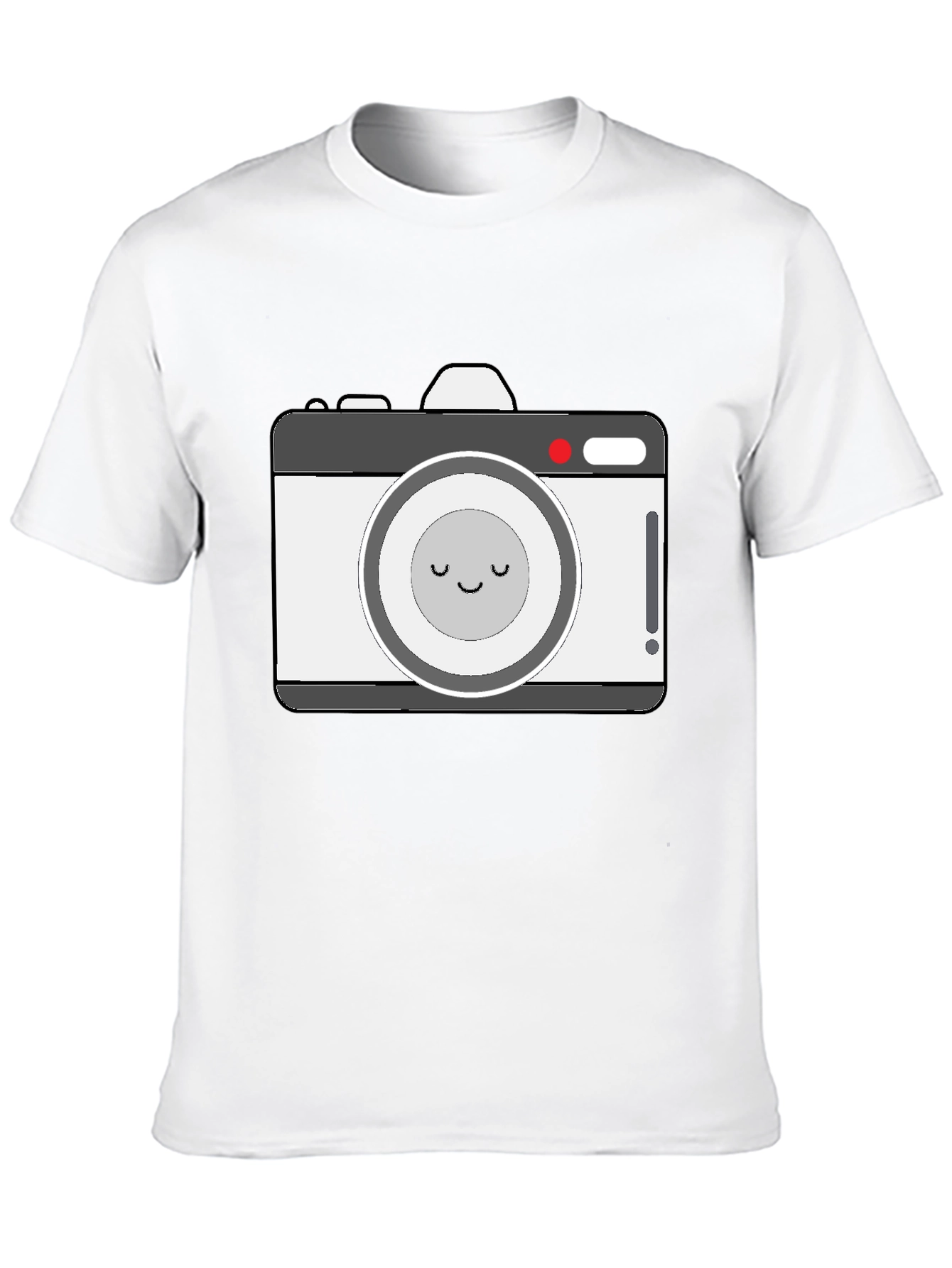 Cute Camera Graphic Black T-Shirt