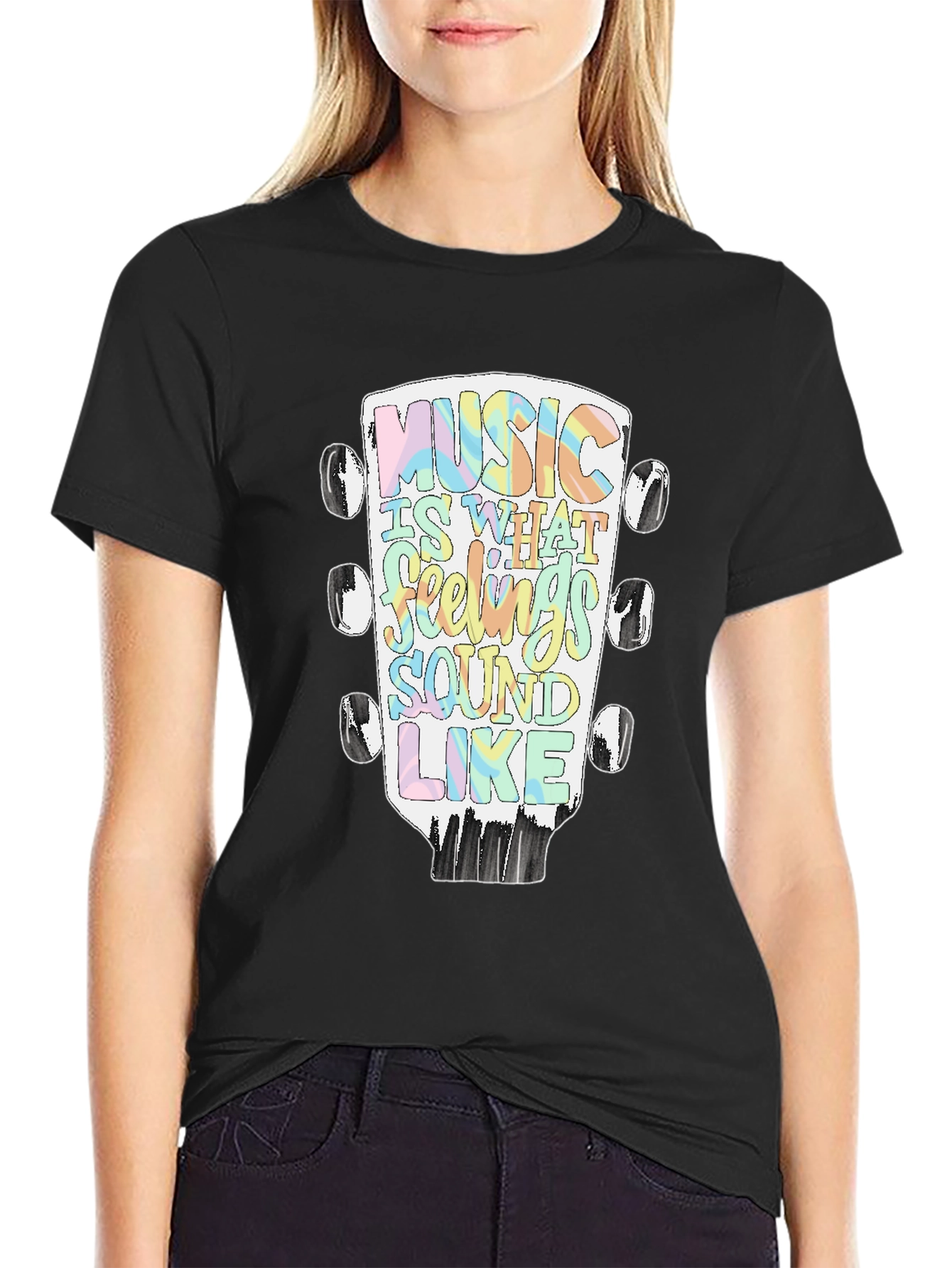 Music is What Feelings Sound Like Graphic Tee