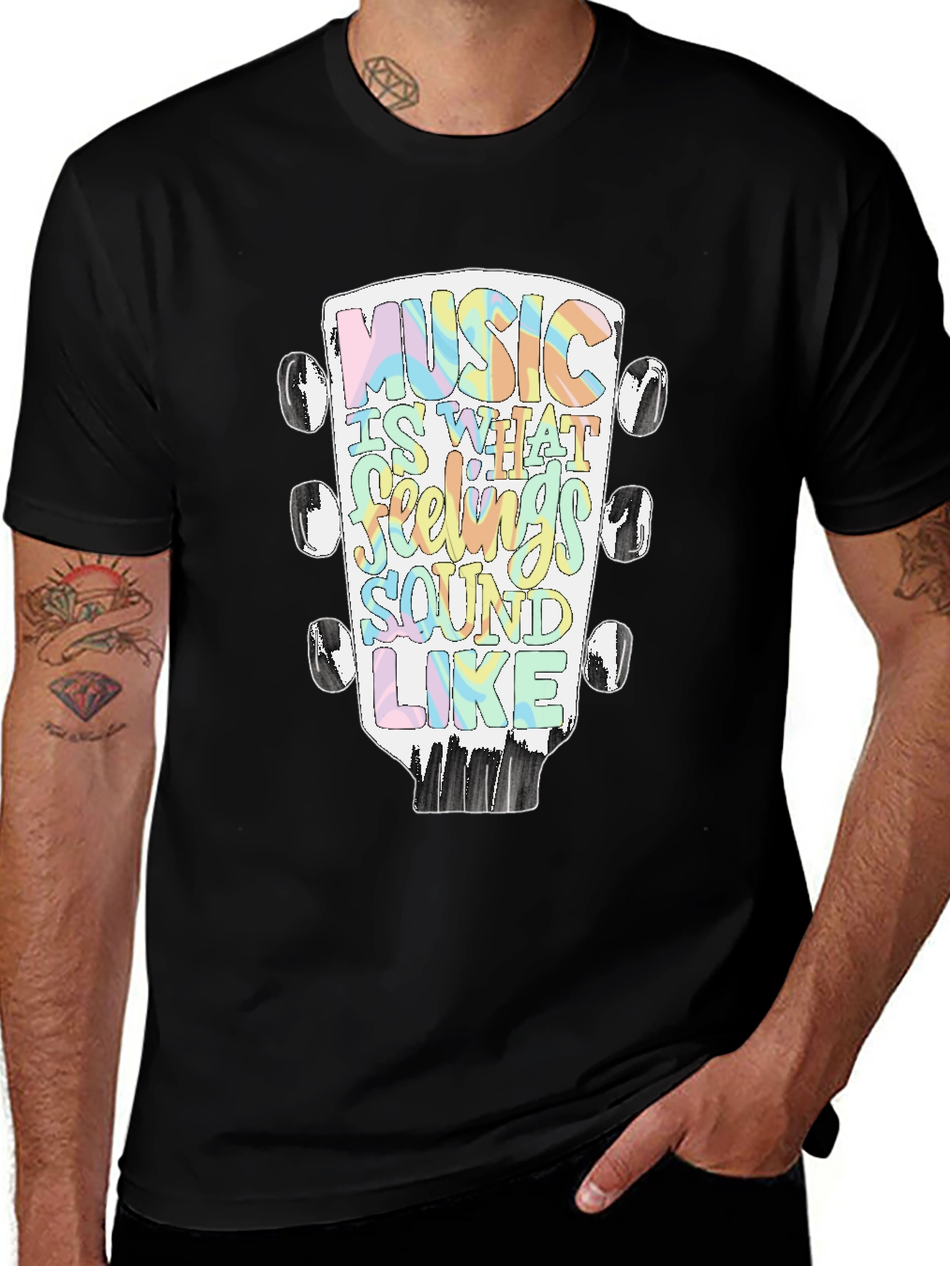 Music is What Feelings Sound Like Graphic Tee