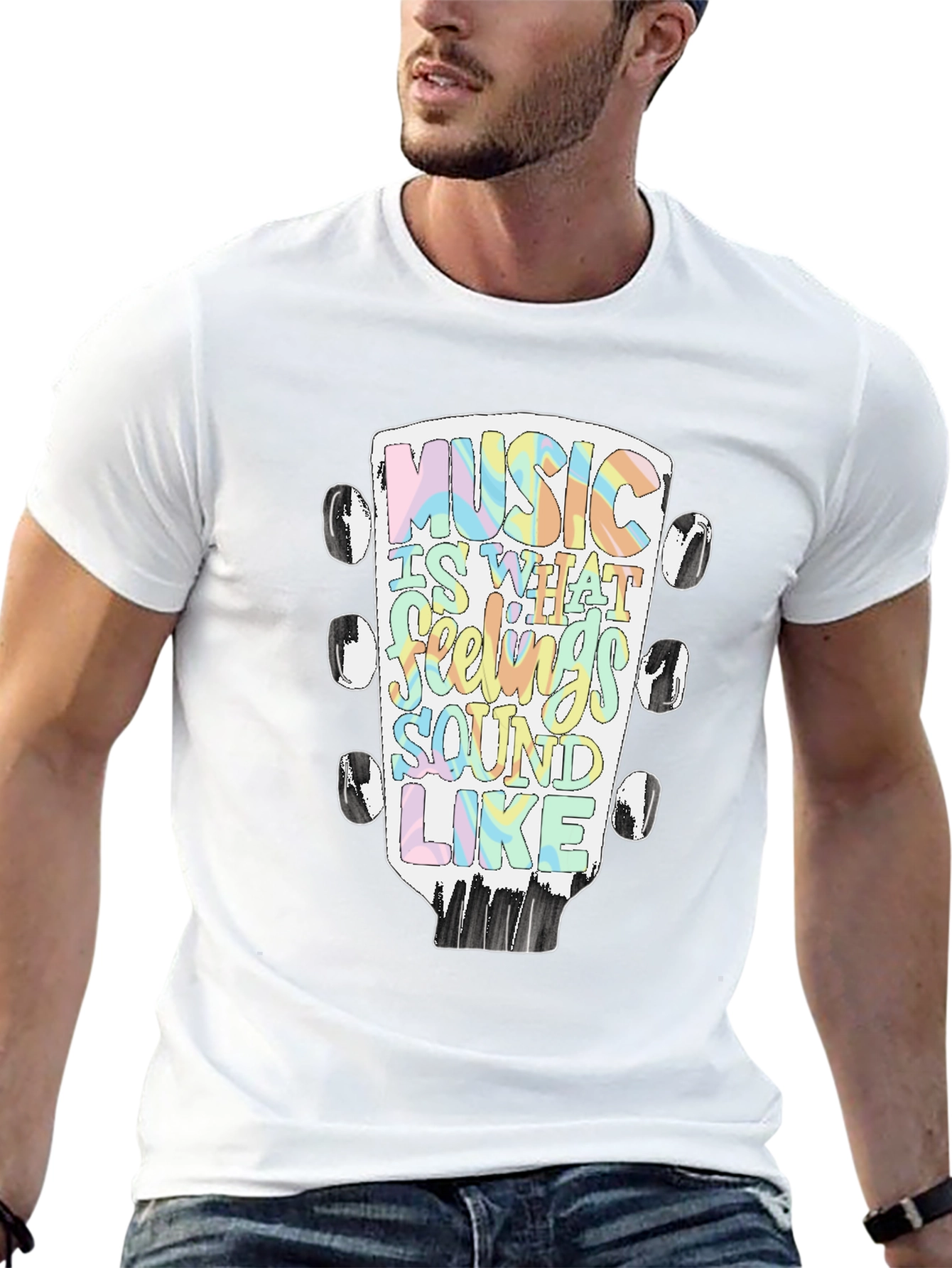 Music is What Feelings Sound Like Graphic Tee