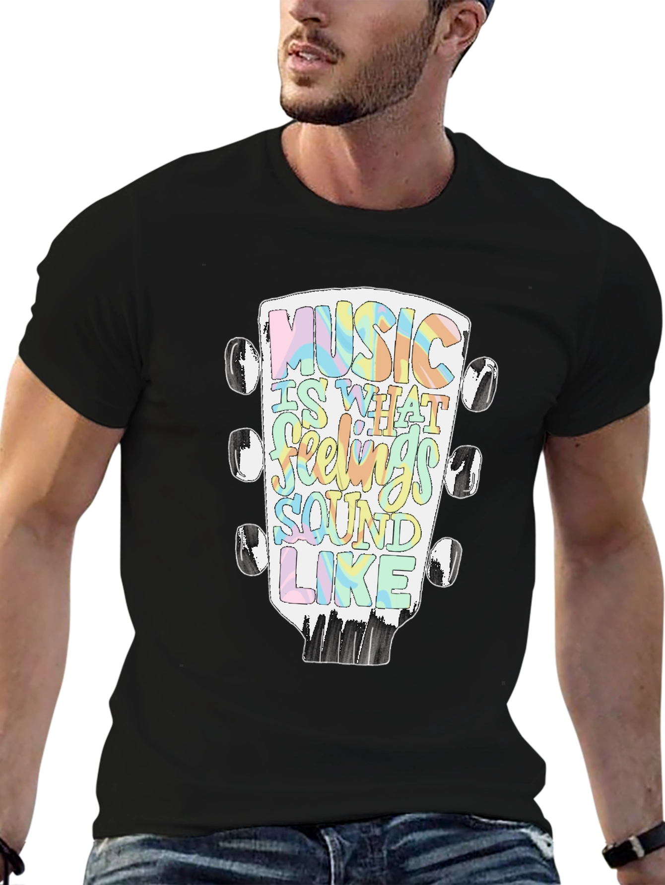 Music is What Feelings Sound Like Graphic Tee